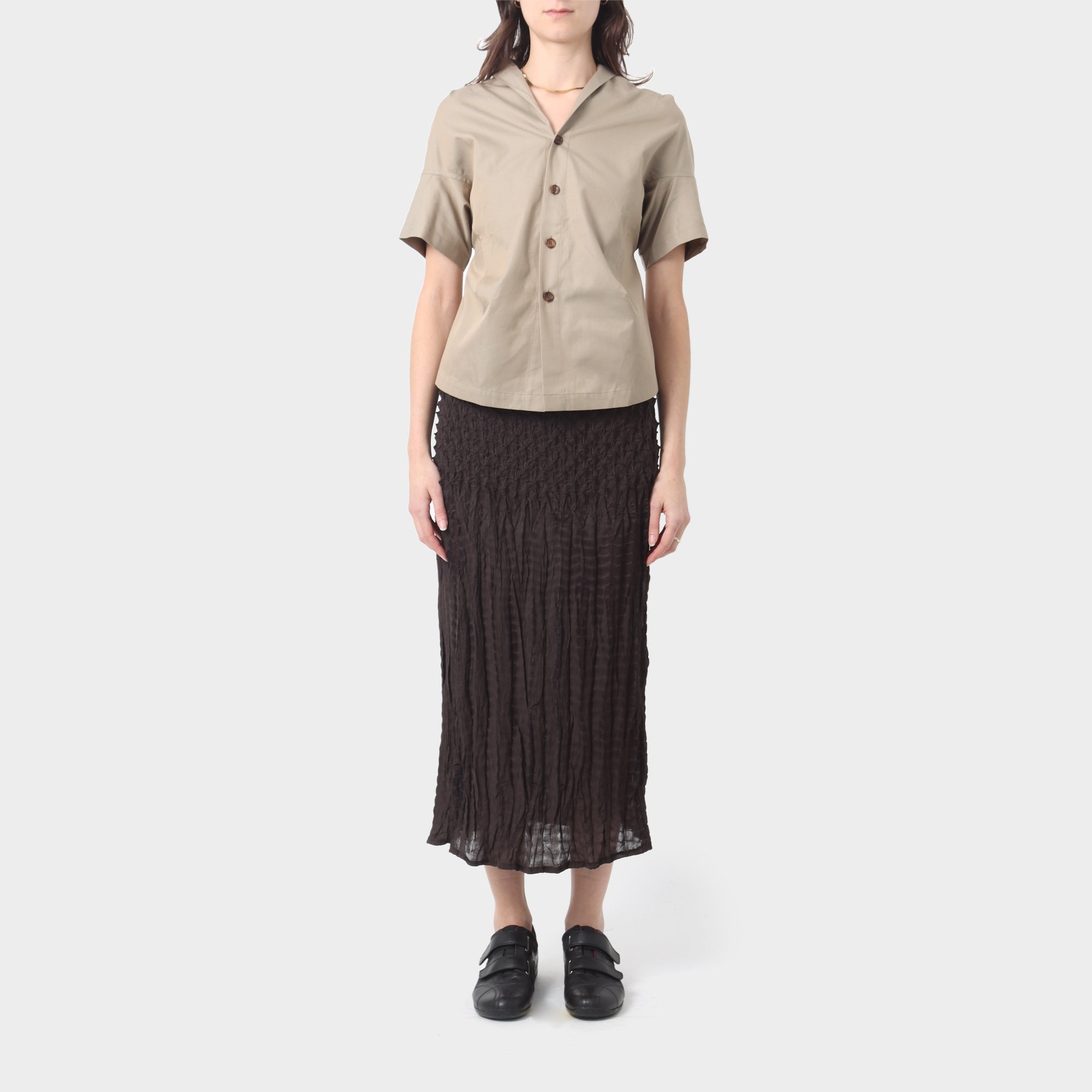 Comme des Garçons Tricot Cropped Cotton Short Sleeve Top