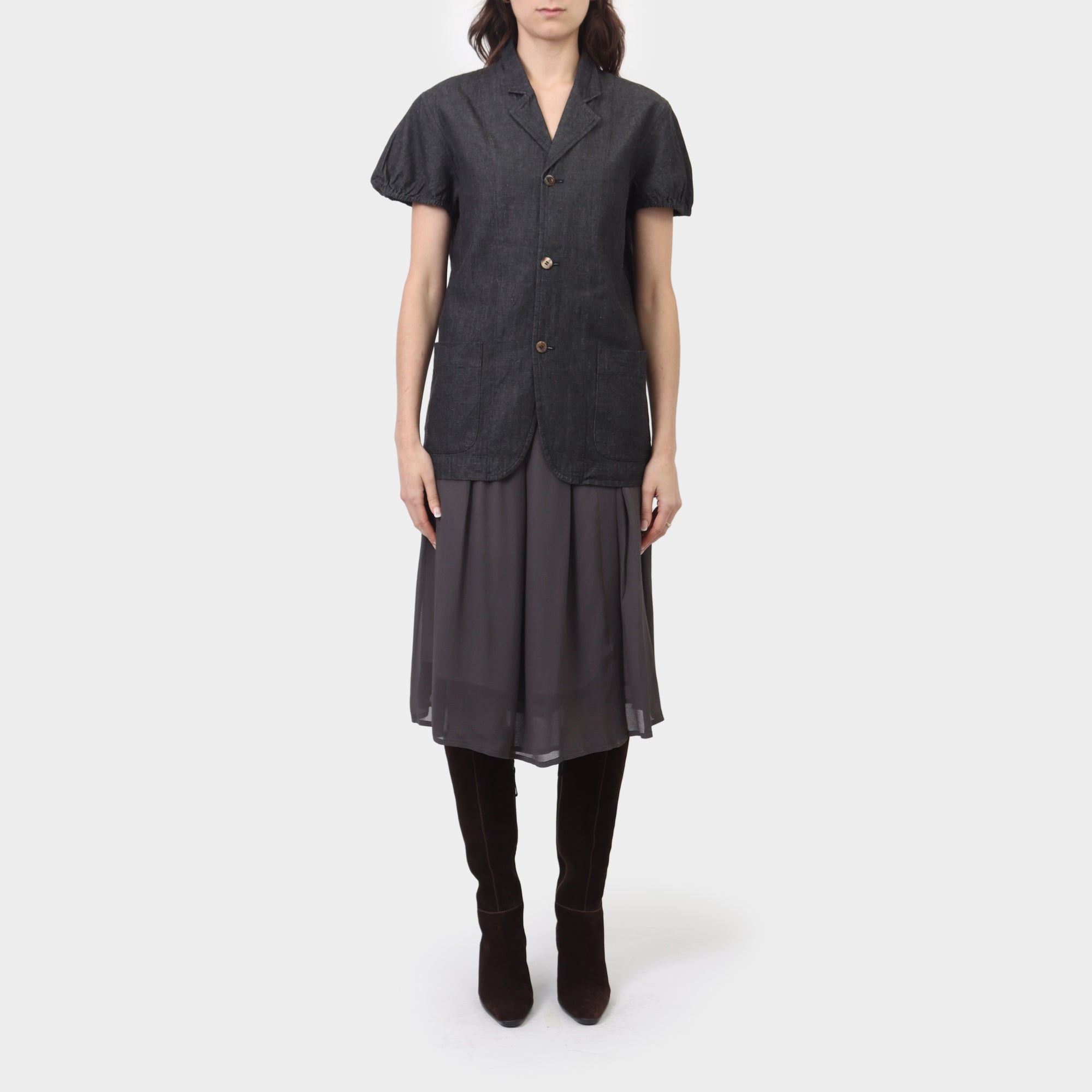 Comme des Garcons Tricot Denim Short Sleeve Jacket