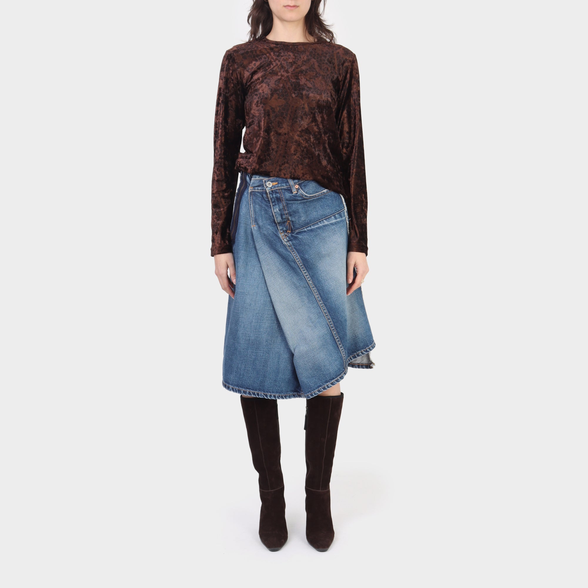 Comme des Garçons Tricot Printed Velvet Long Sleeve