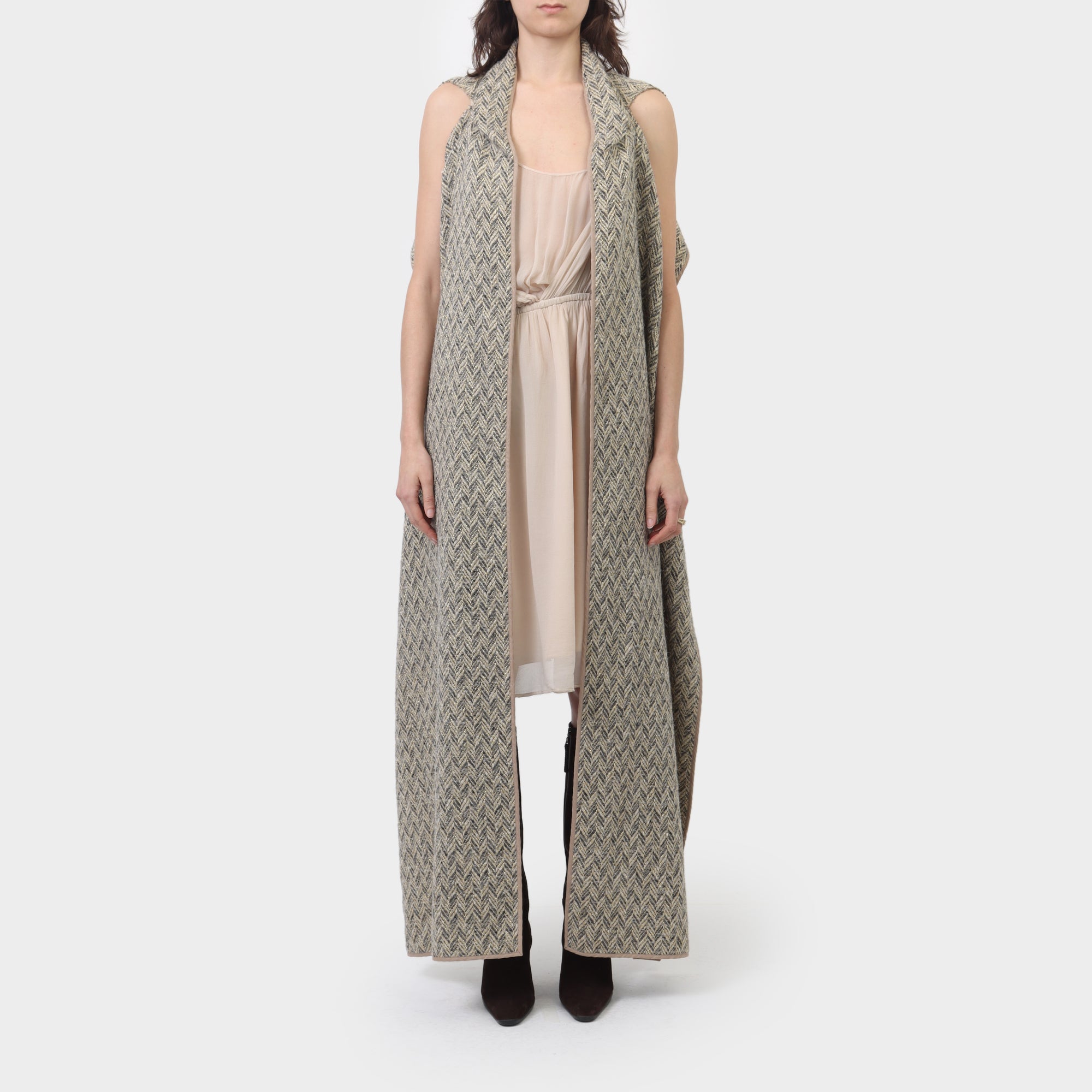 Comme des Garçons Wool Cut out Wrap Scarf