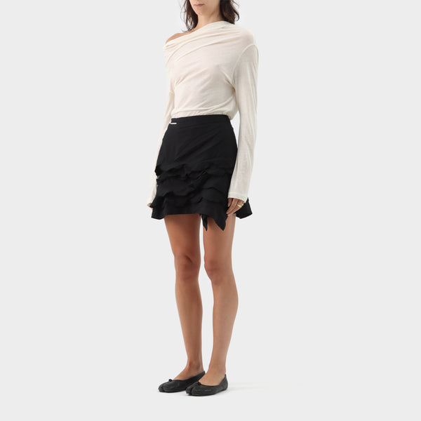 Comme des Garçons Tiered Scalloped Wrap Skirt