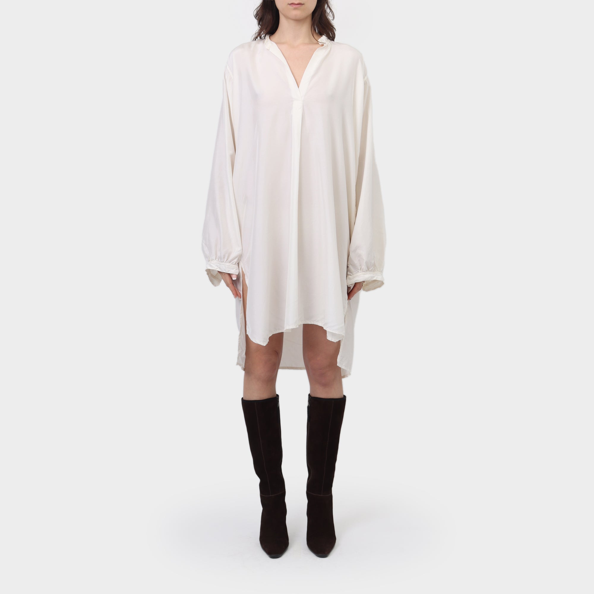 Daniela Gregis Silk Gathered Dress