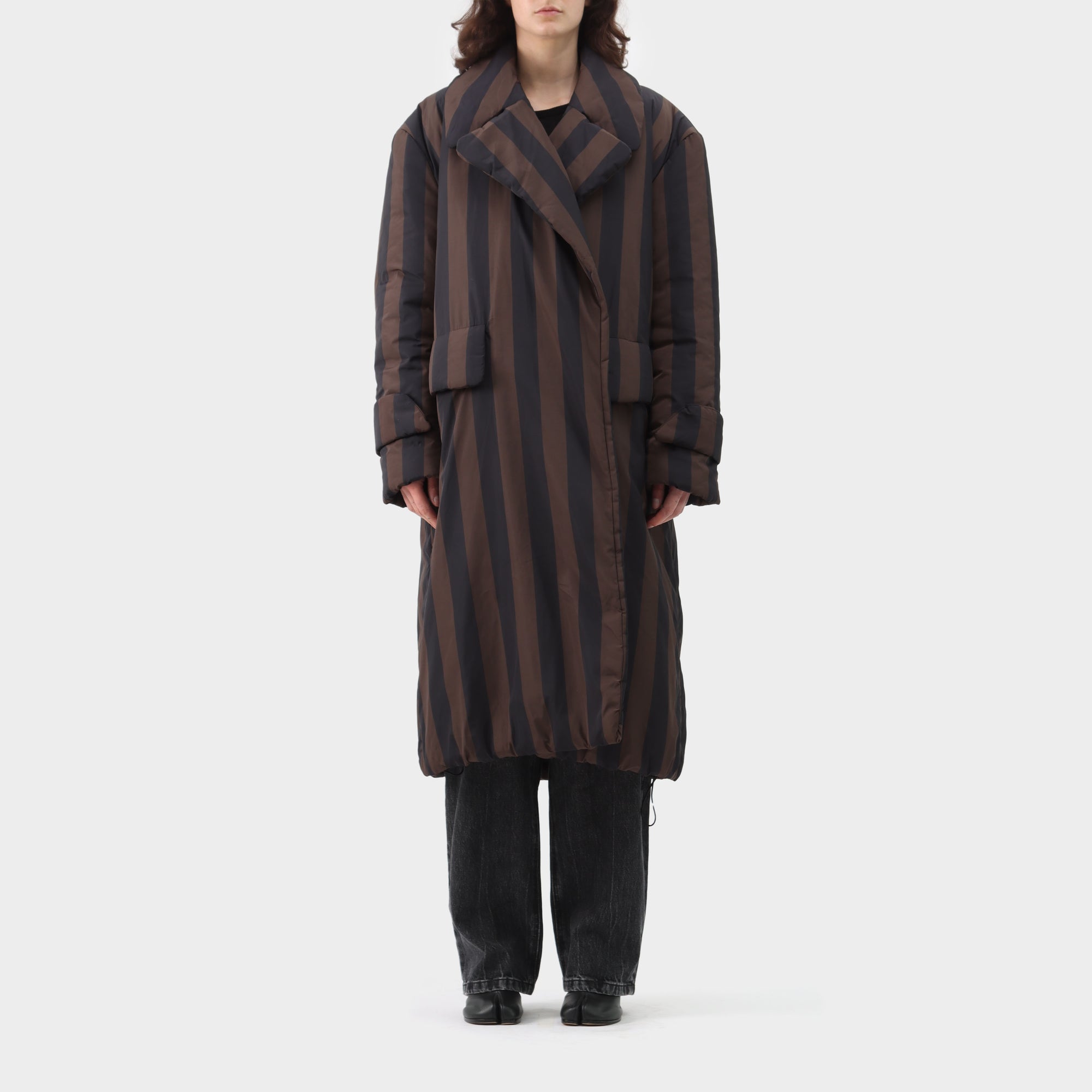 Dhruv Kapoor Striped Oversize Puffer Coat