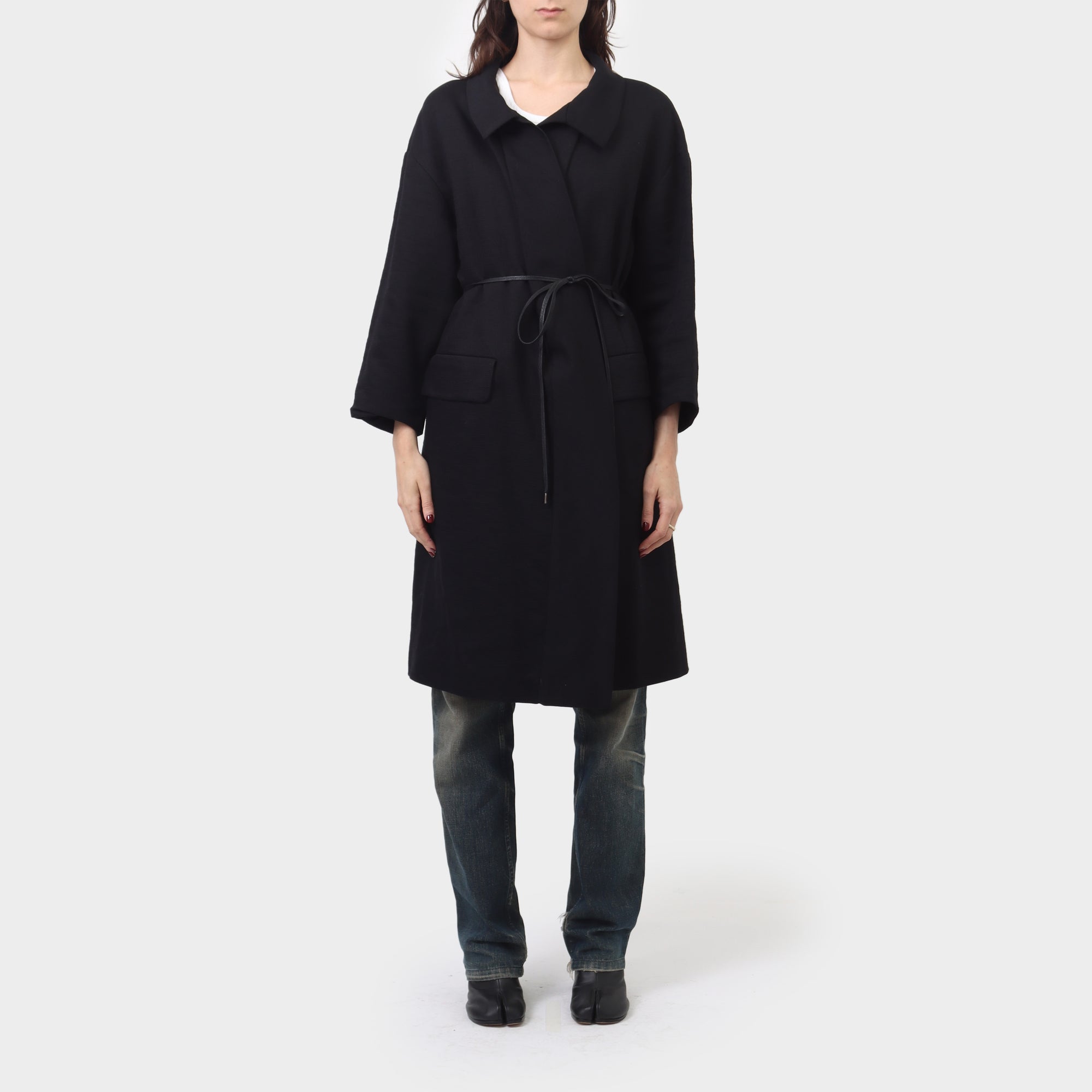 Dries van Noten Linen Wrap Coat