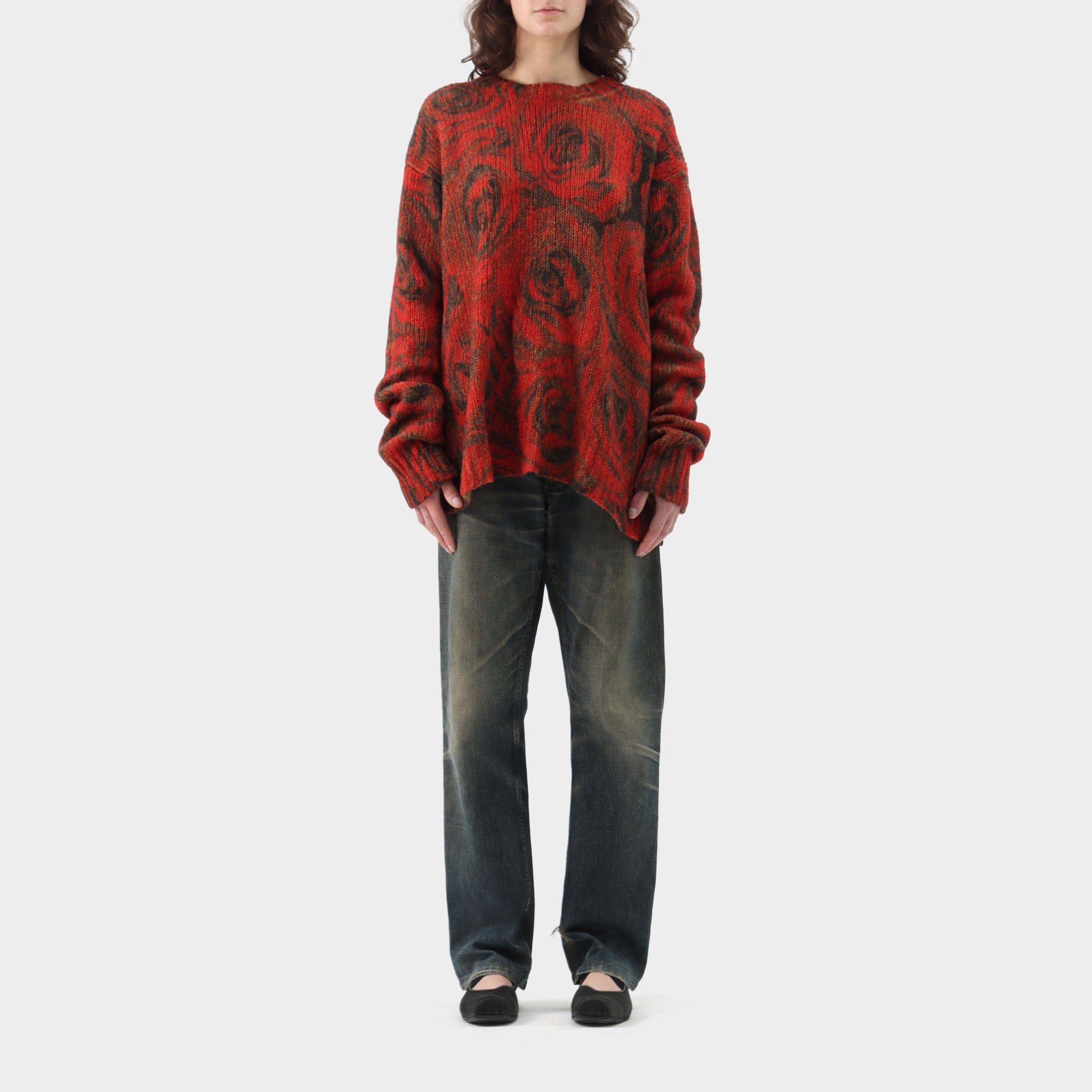 Dries van Noten Rose print Knit Jumper