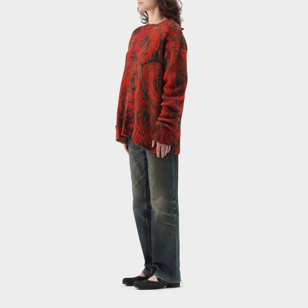 Dries van Noten Rose print Knit Jumper