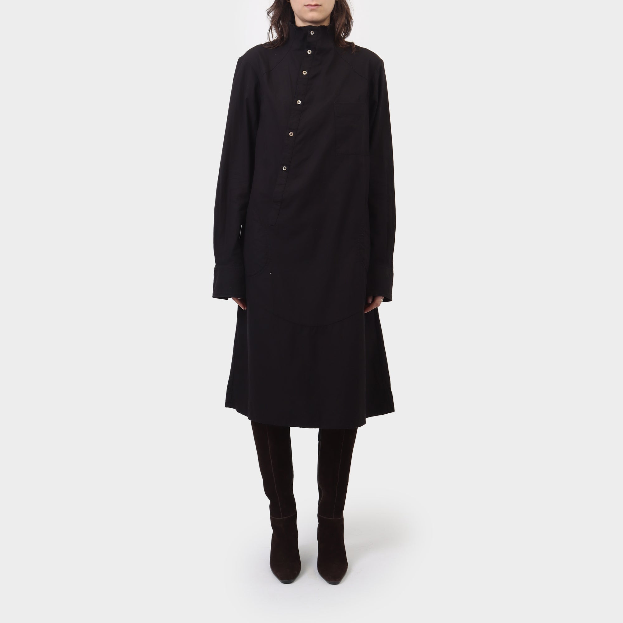 ESS Laboratory Distressed Cotton Collar Dress