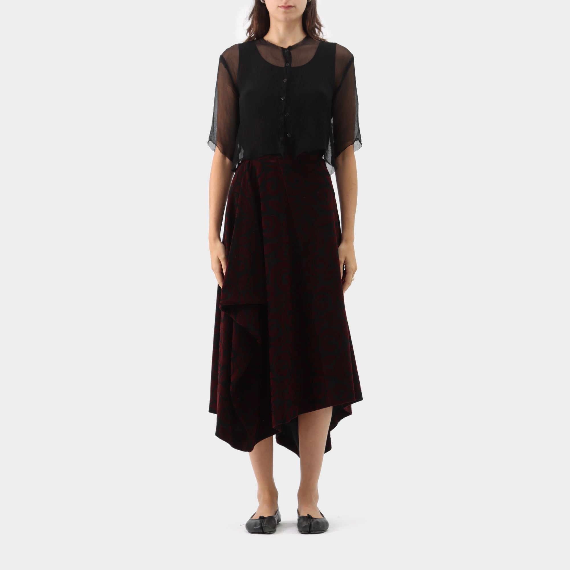 Elena Dawson Sheer Silk Cardigan