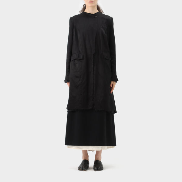 Elena Dawson Layered Raw Edge Coat