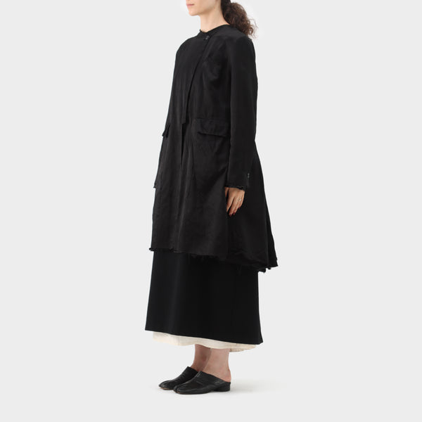 Elena Dawson Layered Raw Edge Coat