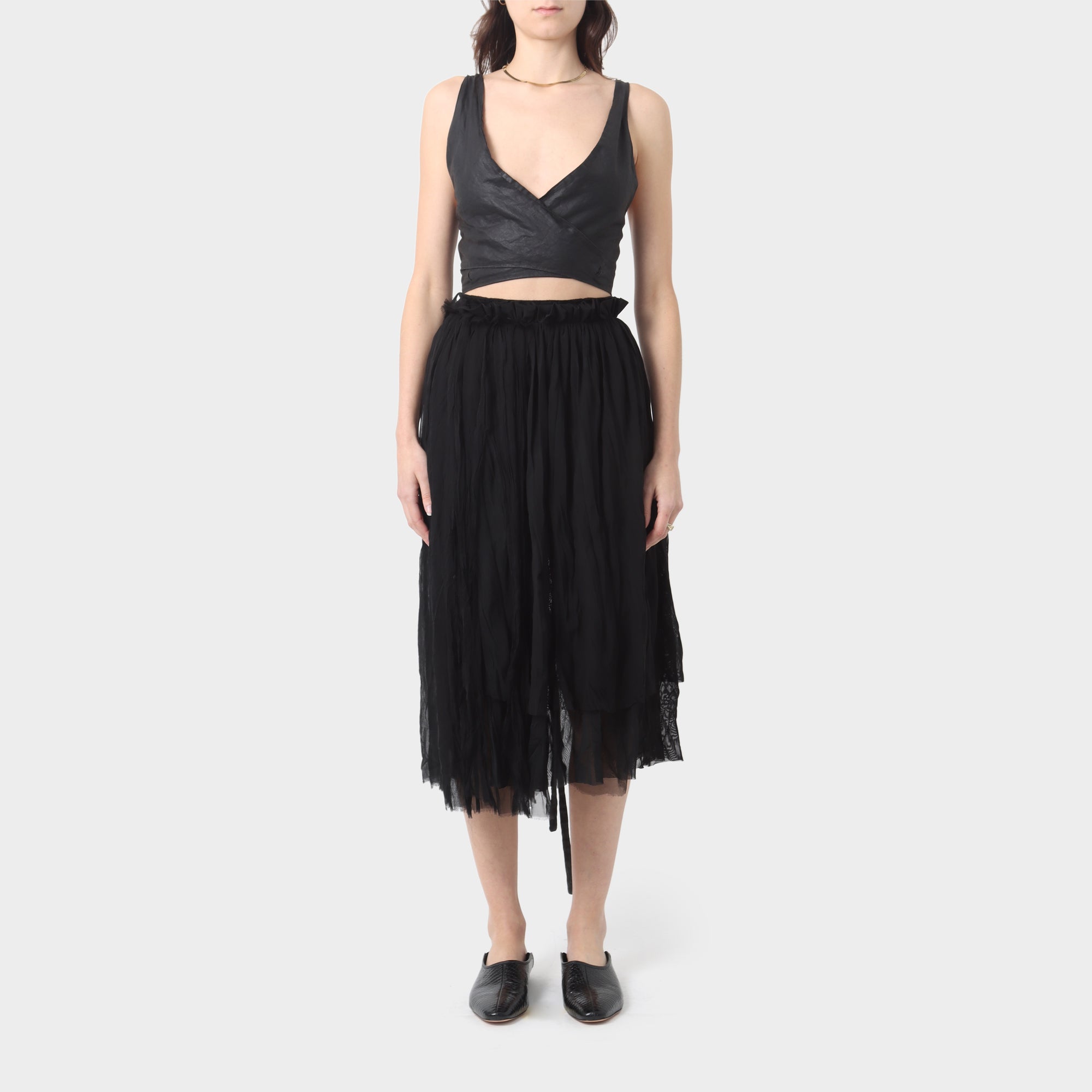 Elena Dawson Layered Chiffon and Tulle Skirt