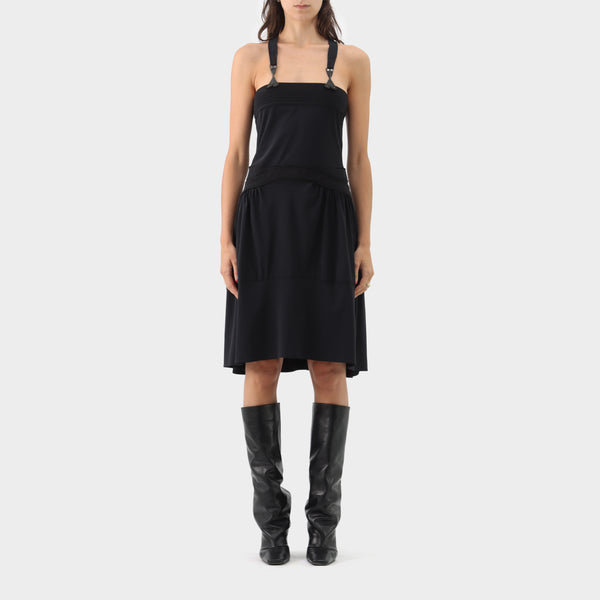 Marithé+François Girbaud Pinstripe Suspender Dress