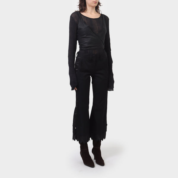 Marithe+Francois Girbaud Ruffle Hem Trousers