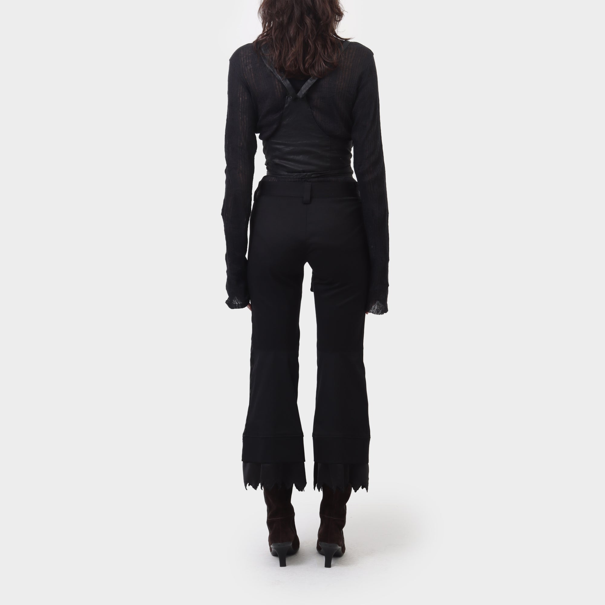 Marithe+Francois Girbaud Ruffle Hem Trousers