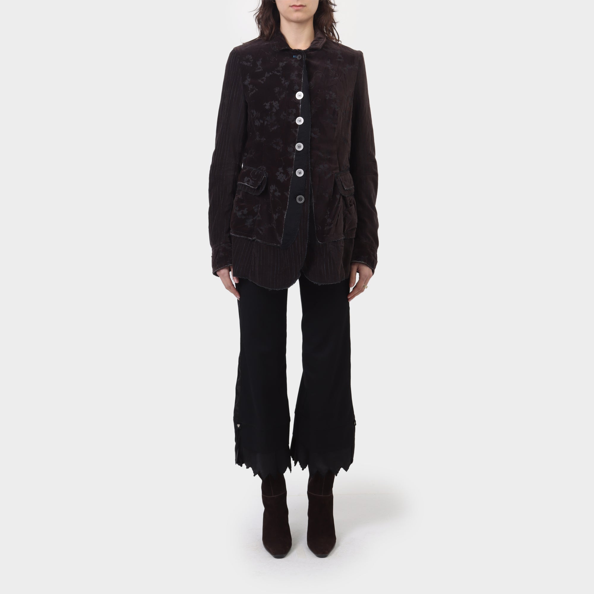 Marithe+Francois Girbaud Velvet Vine Print Jacket