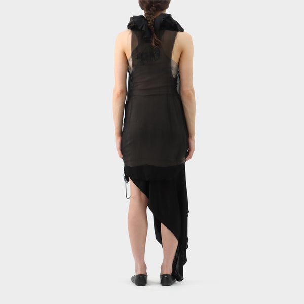 If 6 was 9 Silk Removable Ruffle Collar Long Vest