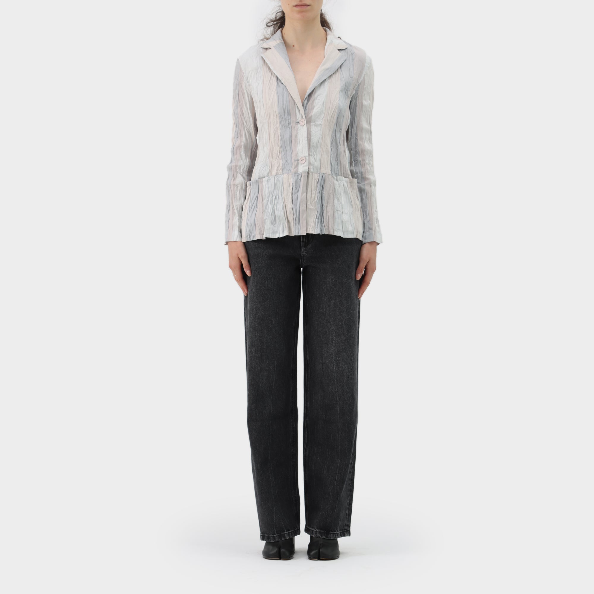 Issey Miyake Panelled Crush Pleat Jacket