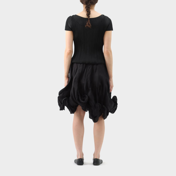 Pleats Please Layered bow Laser cut Top