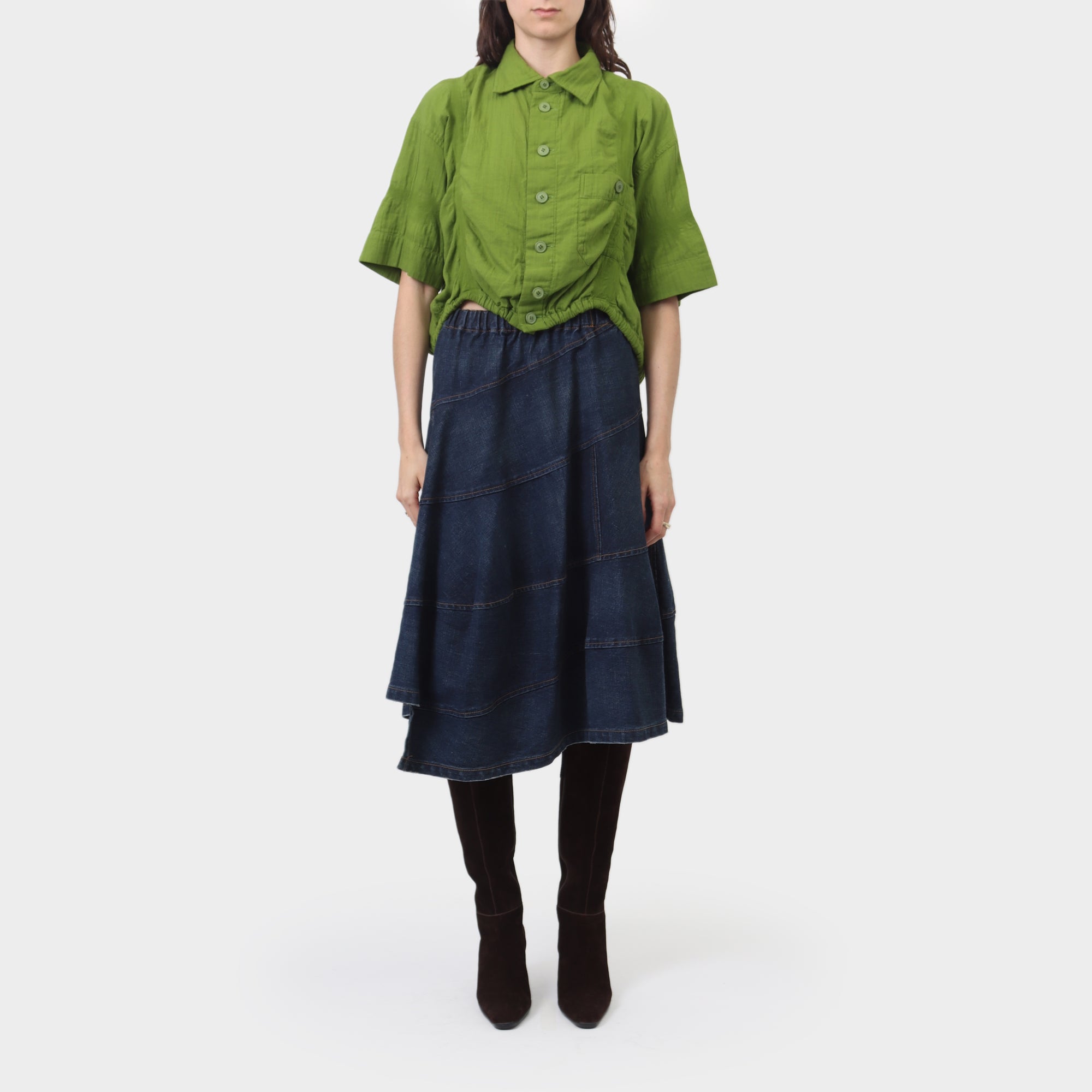 Issey Miyake Cropped Drawstring Top