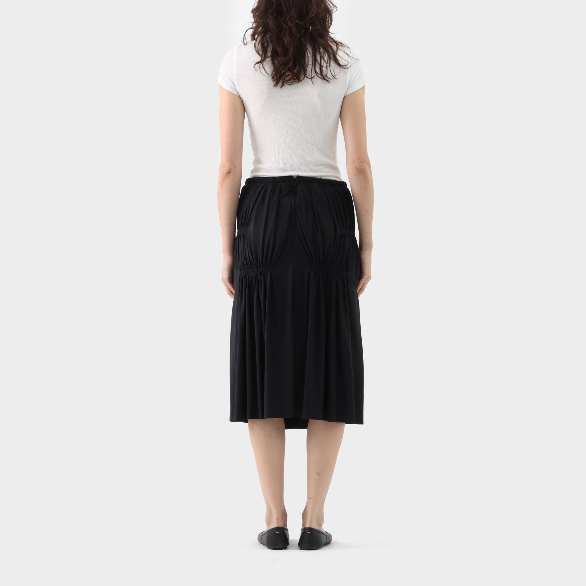 Issey Miyake Mid Length Gathered Pleat Skirt