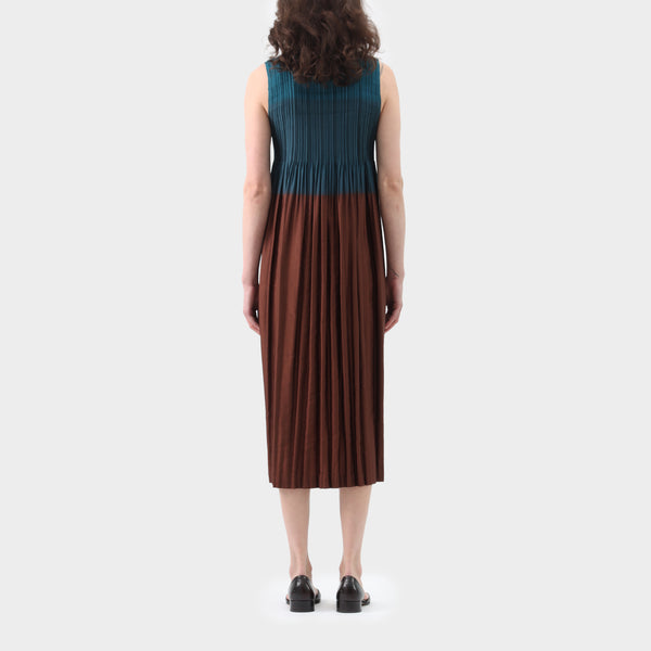 Issey Miyake Semi Pleat Graidient Dress