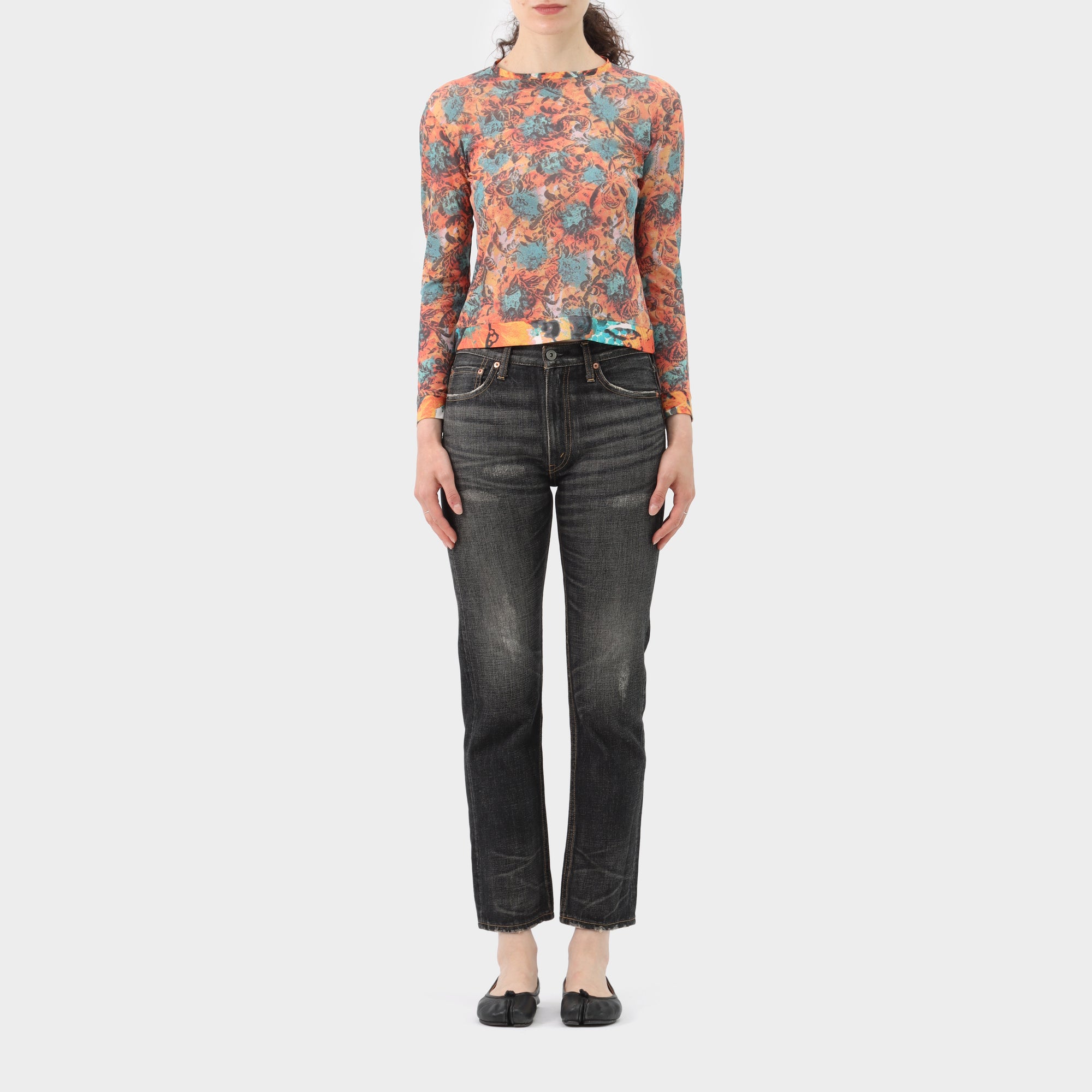 Issey Miyake Mesh Printed Long sleeve