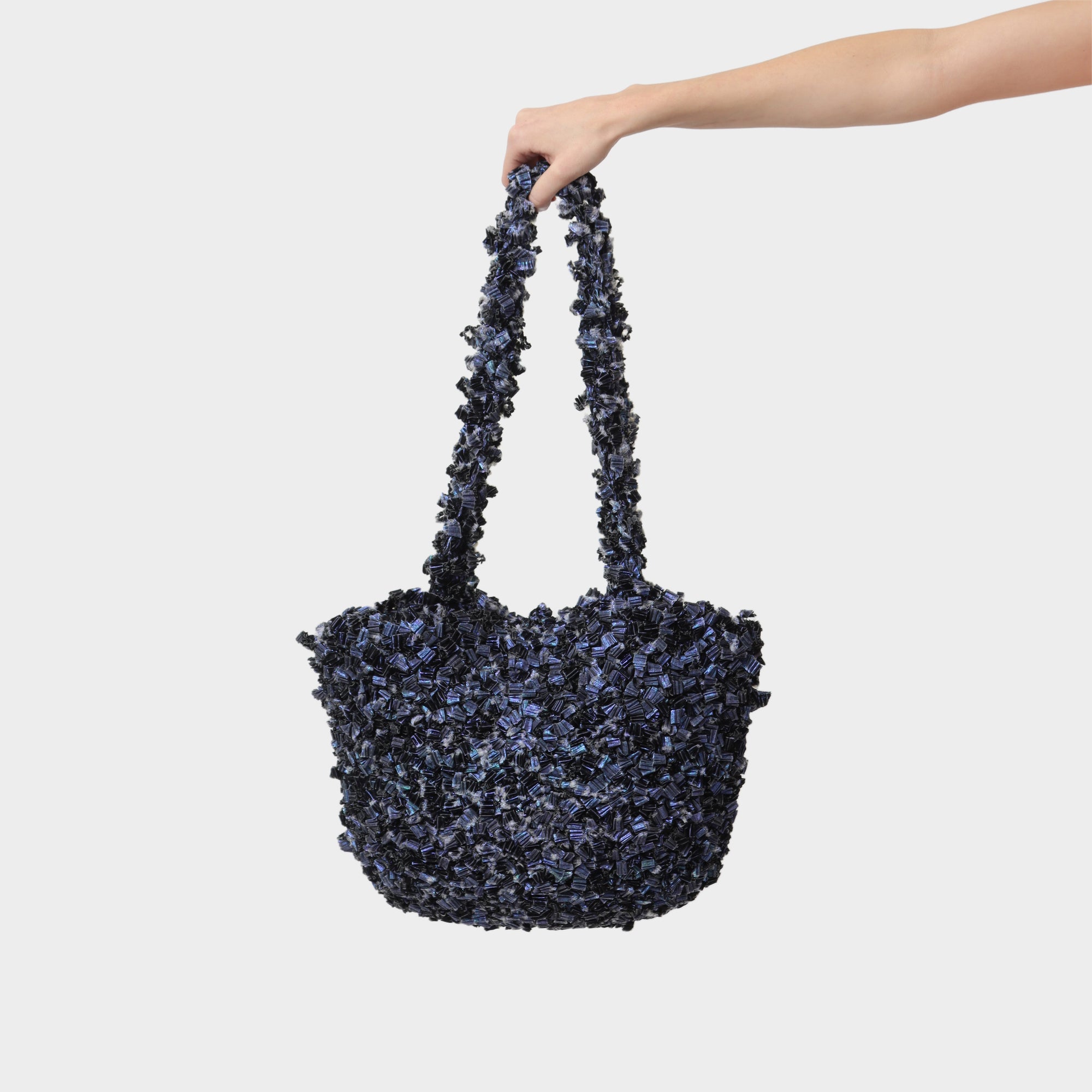 Issey Miyake Woven Ruffle Tote Bag