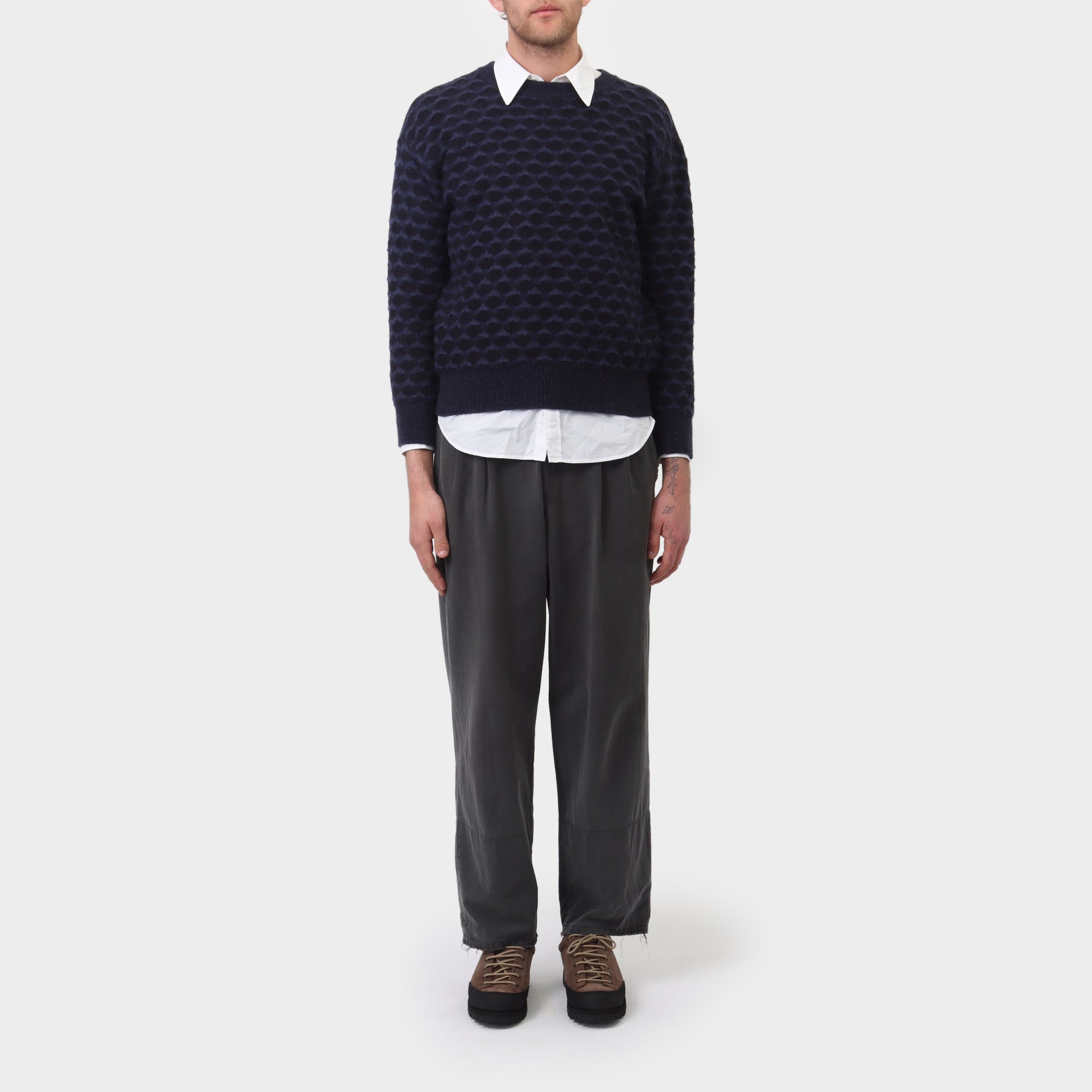 Issey Miyake Textured Wool Knit Jumper