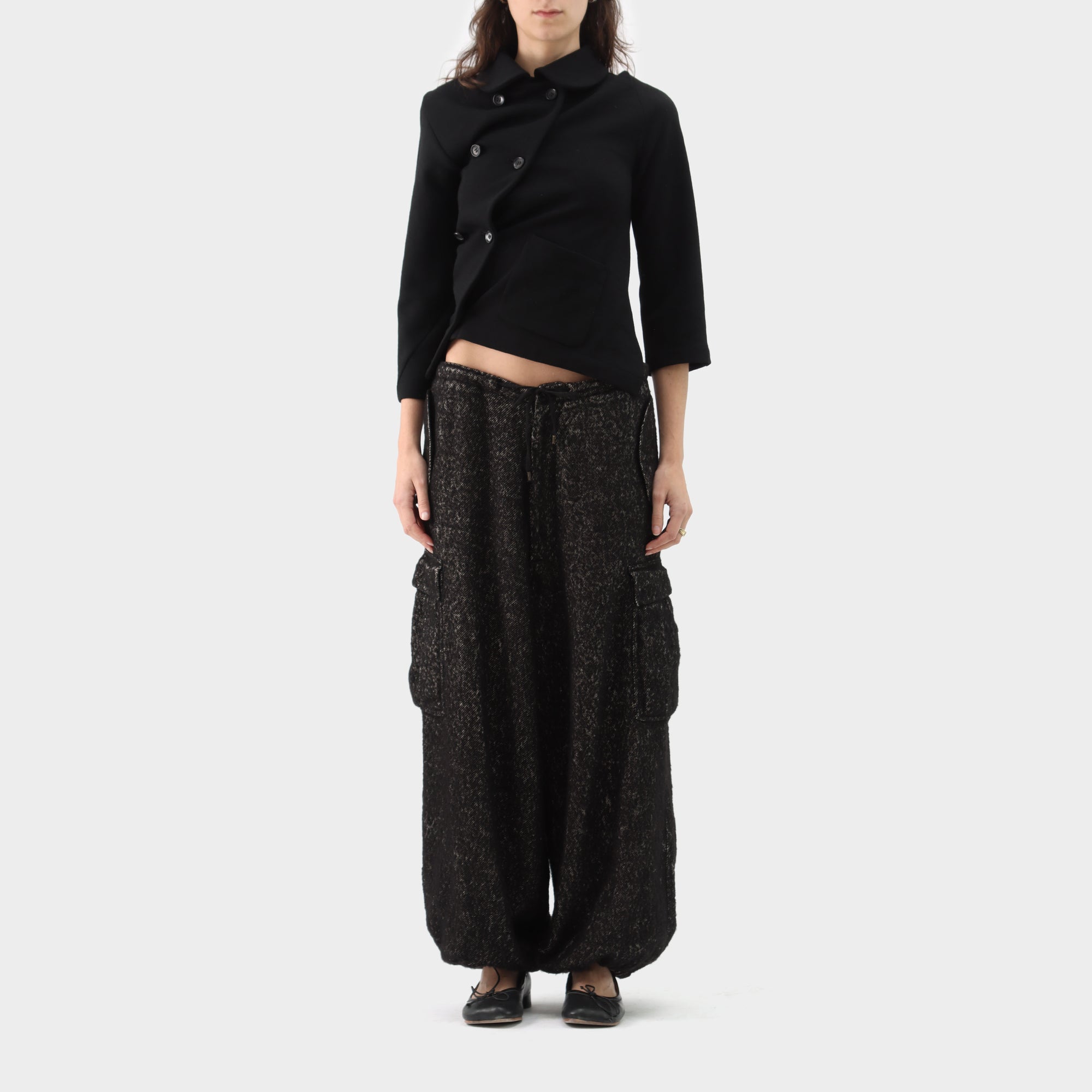 Jean Paul Gaultier Femme Alpaca Drawstring Parachute Pants