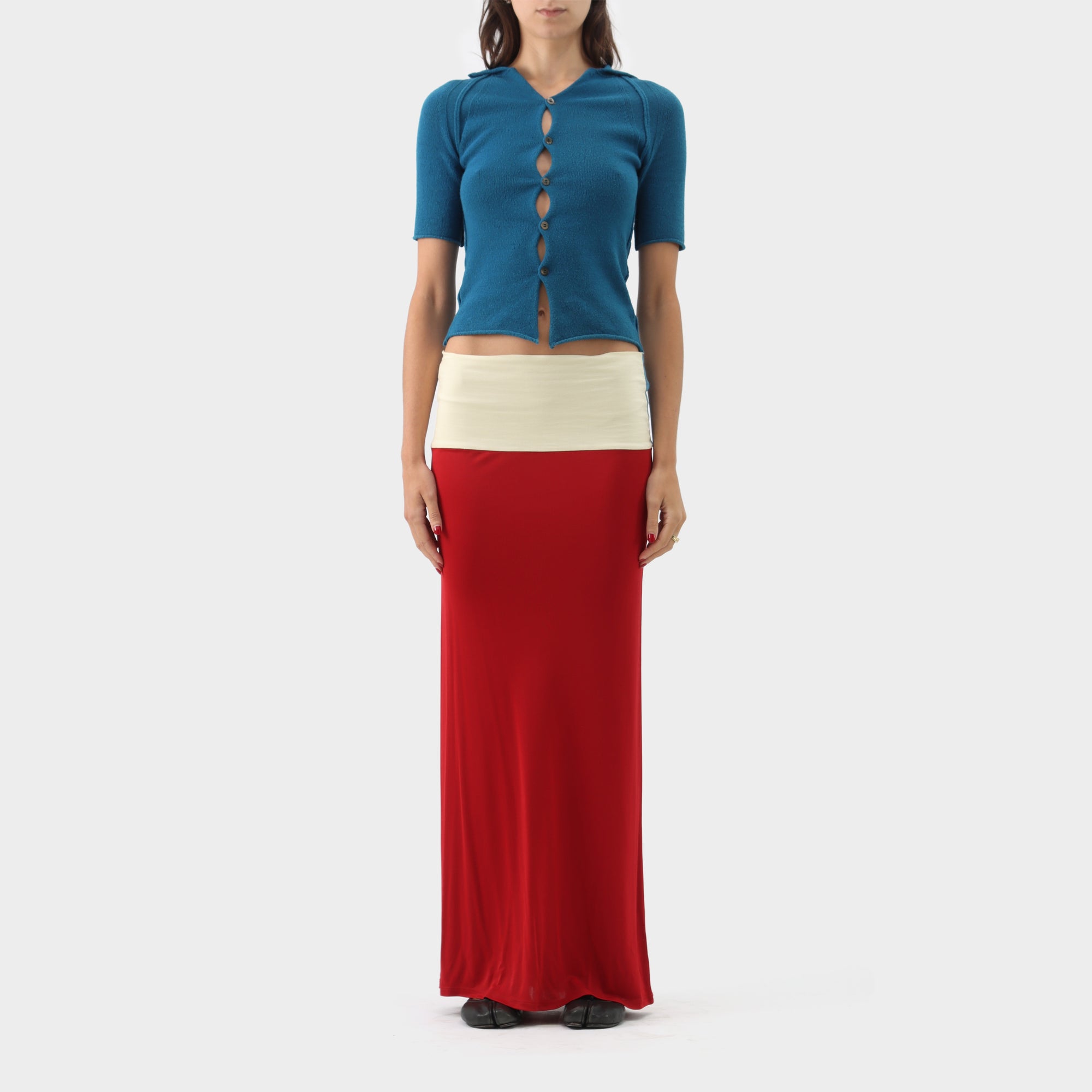 Jean Paul Gaultier Tie-Up Bow Maxi Skirt