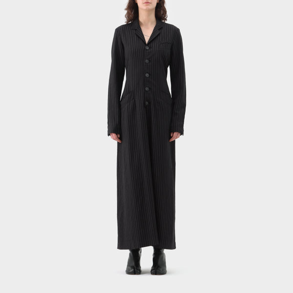 Jean Paul Gaultier Femme Pinstripe Coat Dress