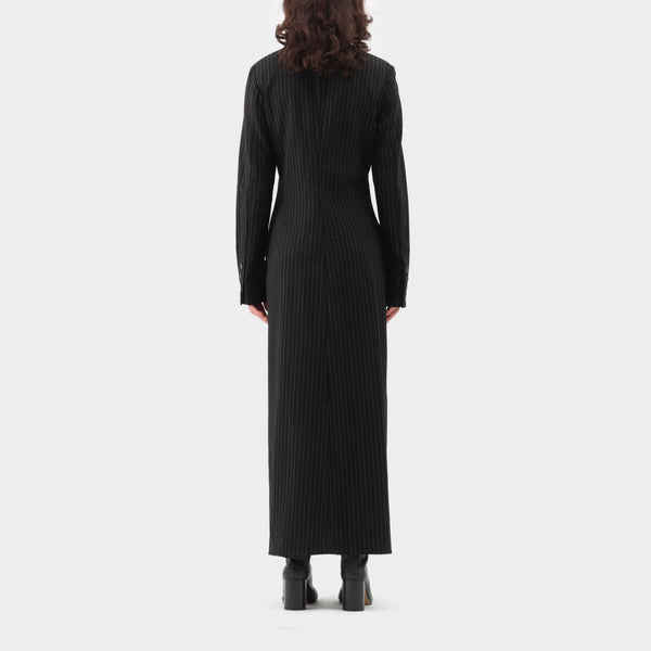 Jean Paul Gaultier Femme Pinstripe Coat Dress