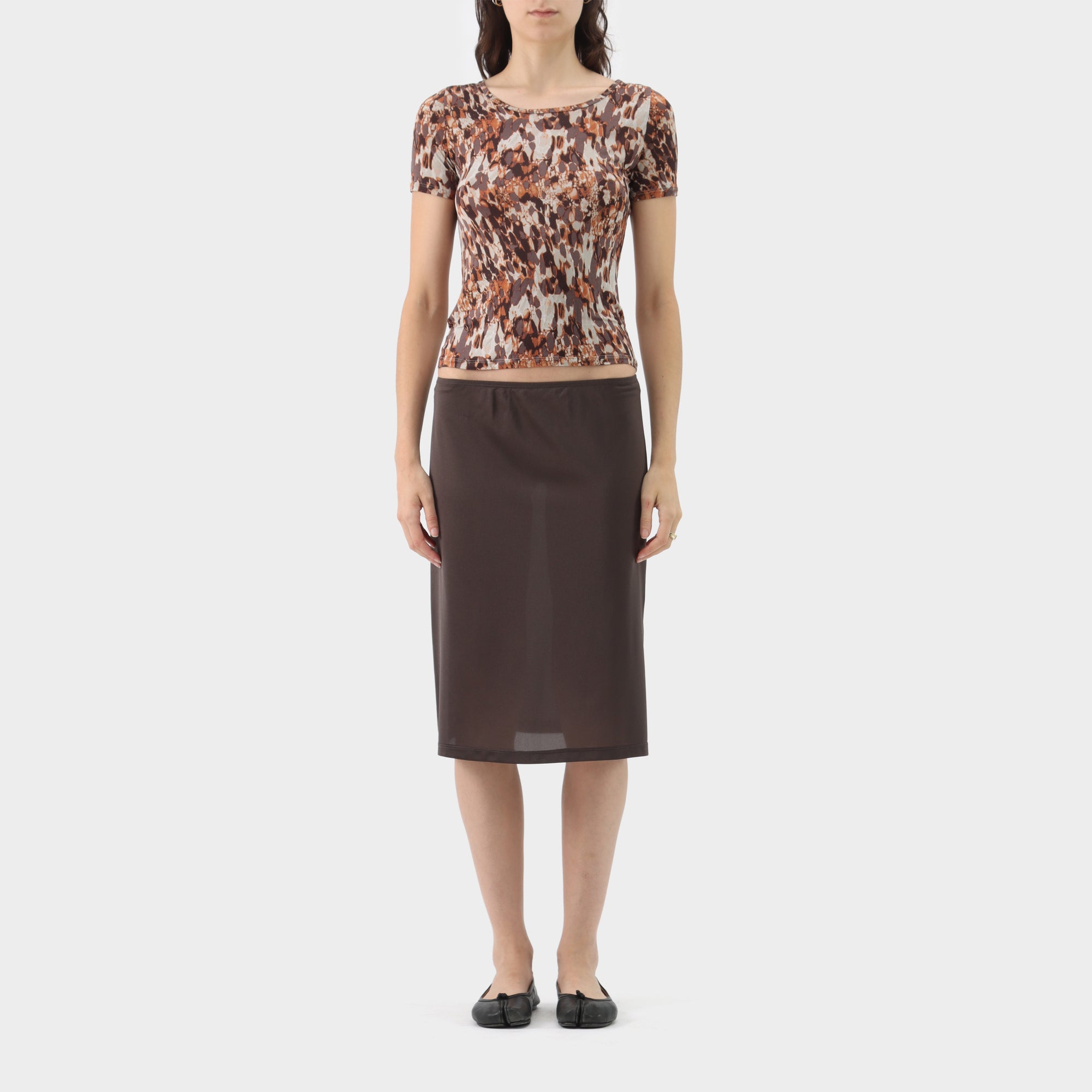 Jean Paul Gaultier Printed Rayon Jersey Top
