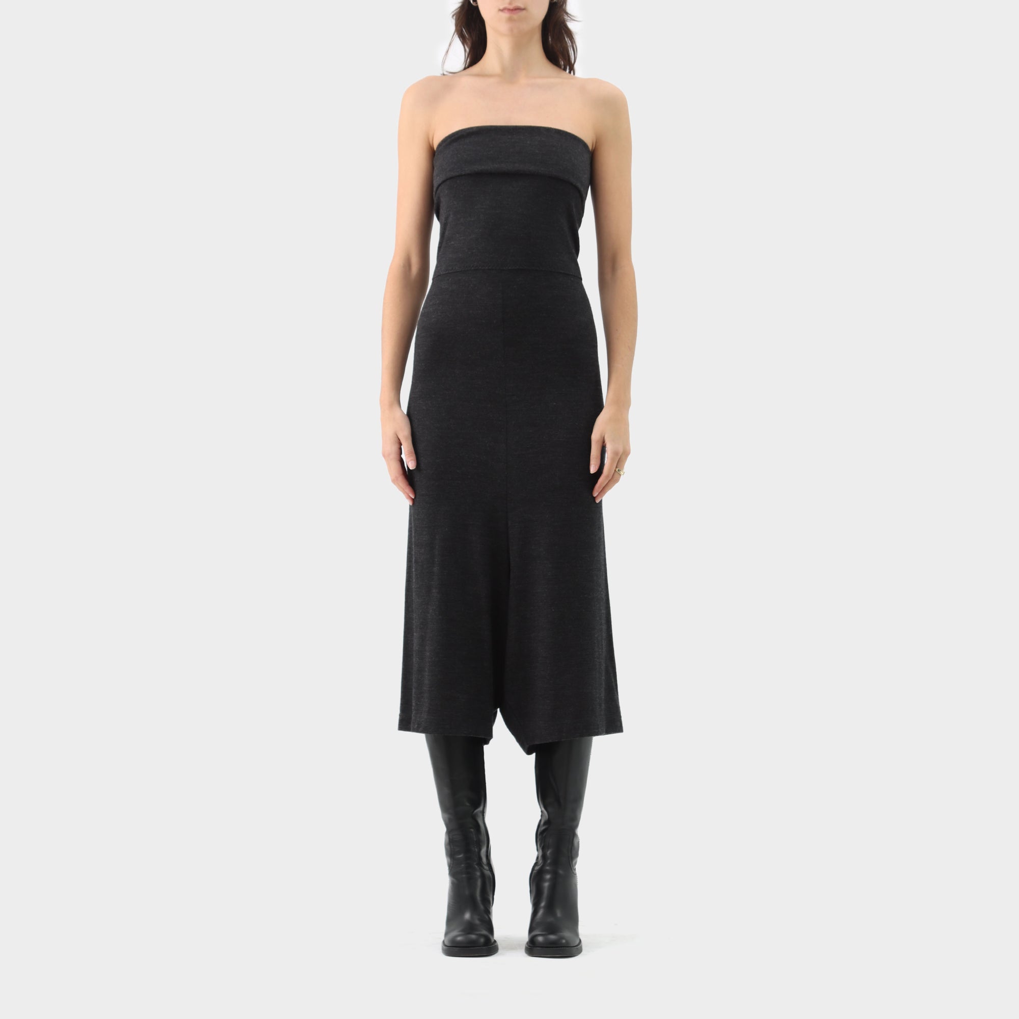 Junya Watanabe Wool Knit Bandeau Jumpsuit