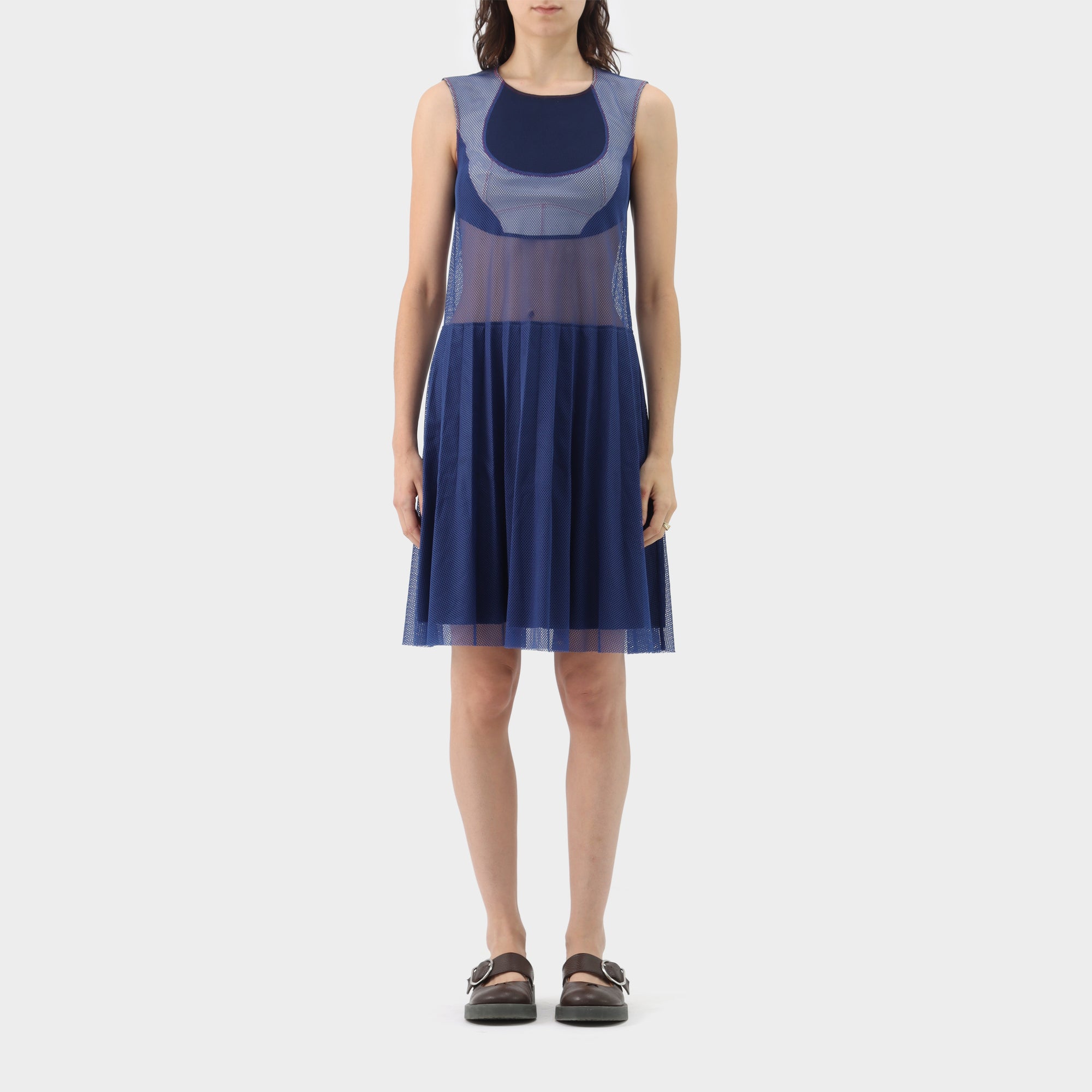 Junya Watanabe Pleated Mesh Tennis Dress