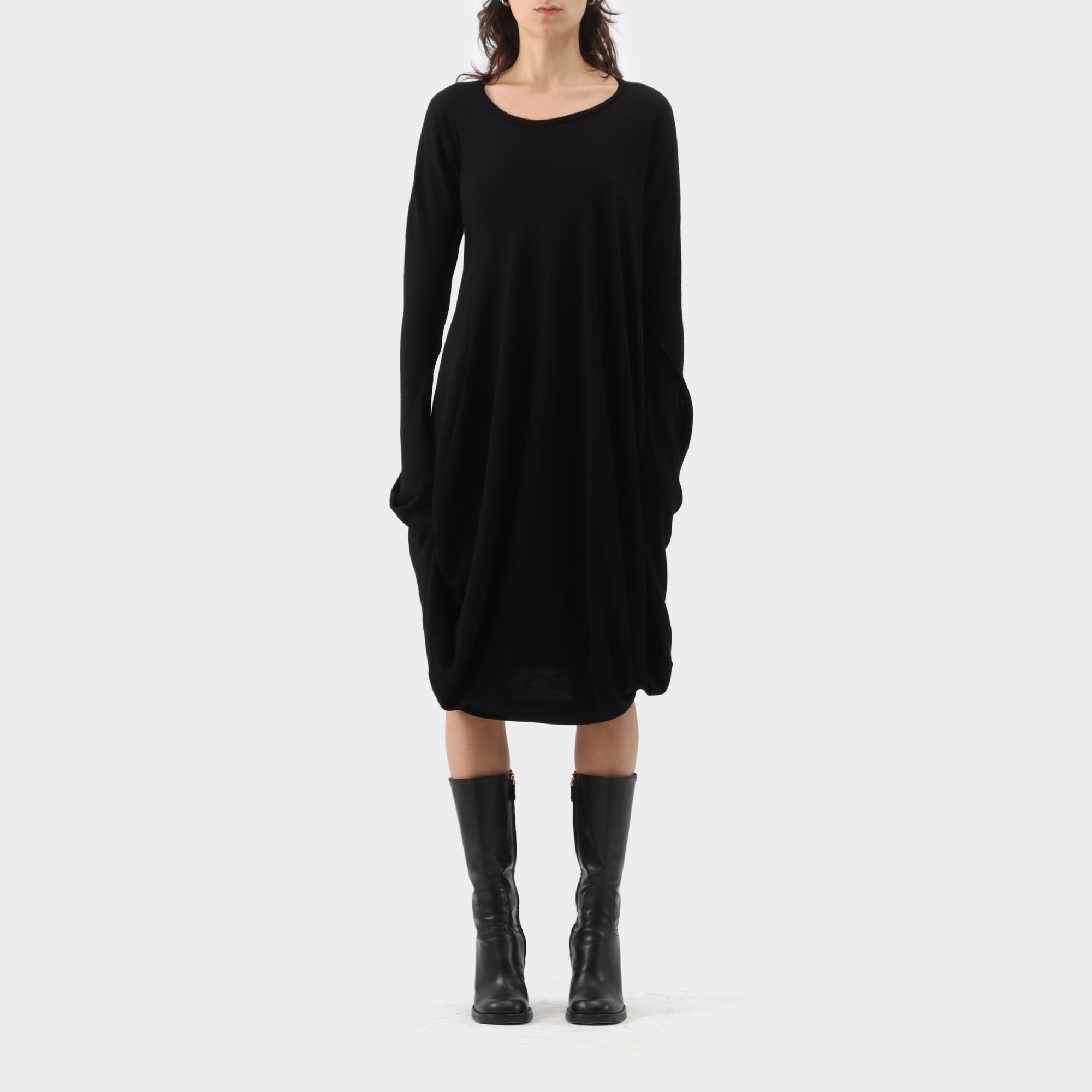 Junya Watanabe Wool Knit Circle Sleeve Dress