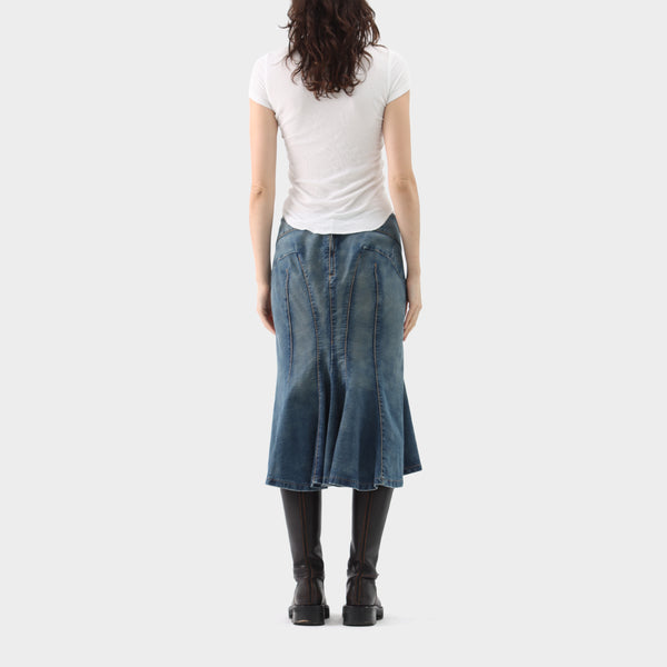 Junya Watanabe Denim Panelled Fishtail Skirt