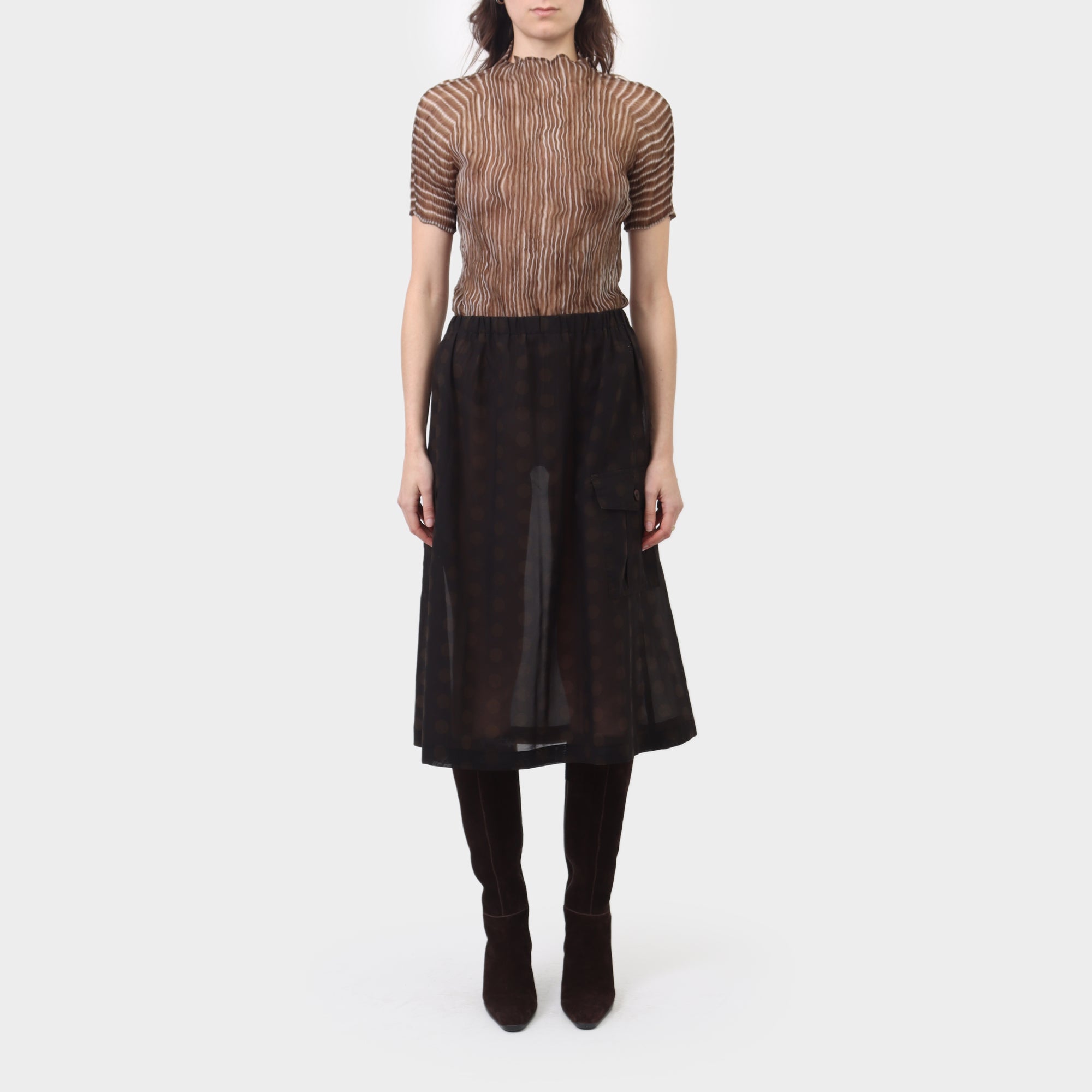 Junya Watanabe Sheer Polka Dot Skirt