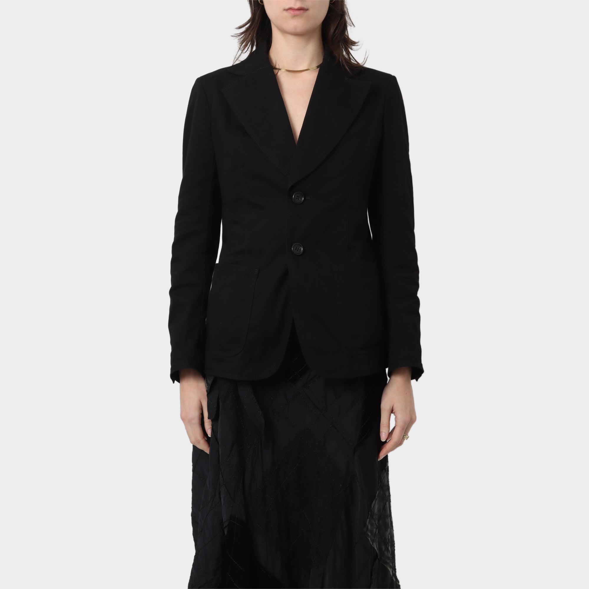Junya Watanabe Wide Lapel Cotton Blazer