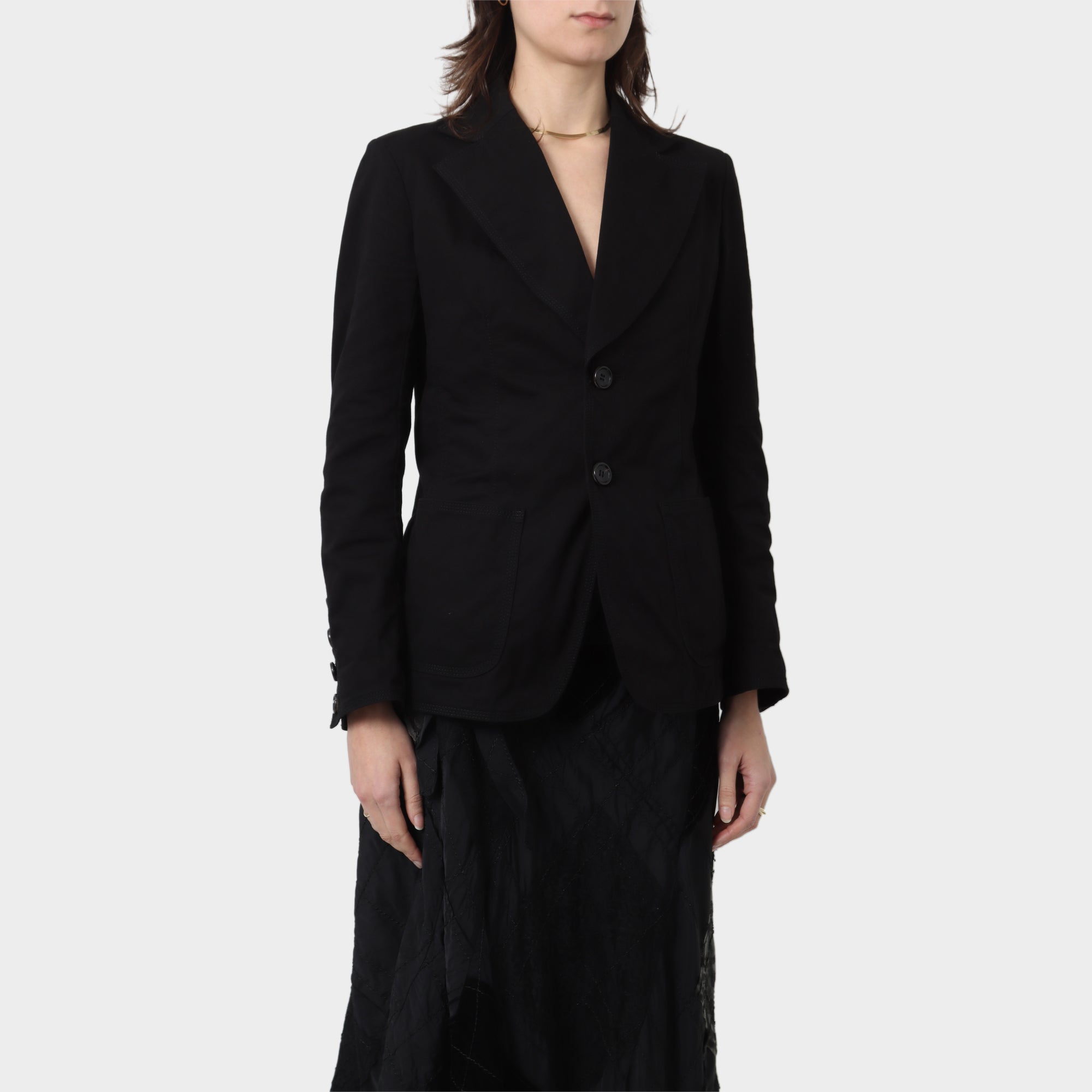 Junya Watanabe Wide Lapel Cotton Blazer