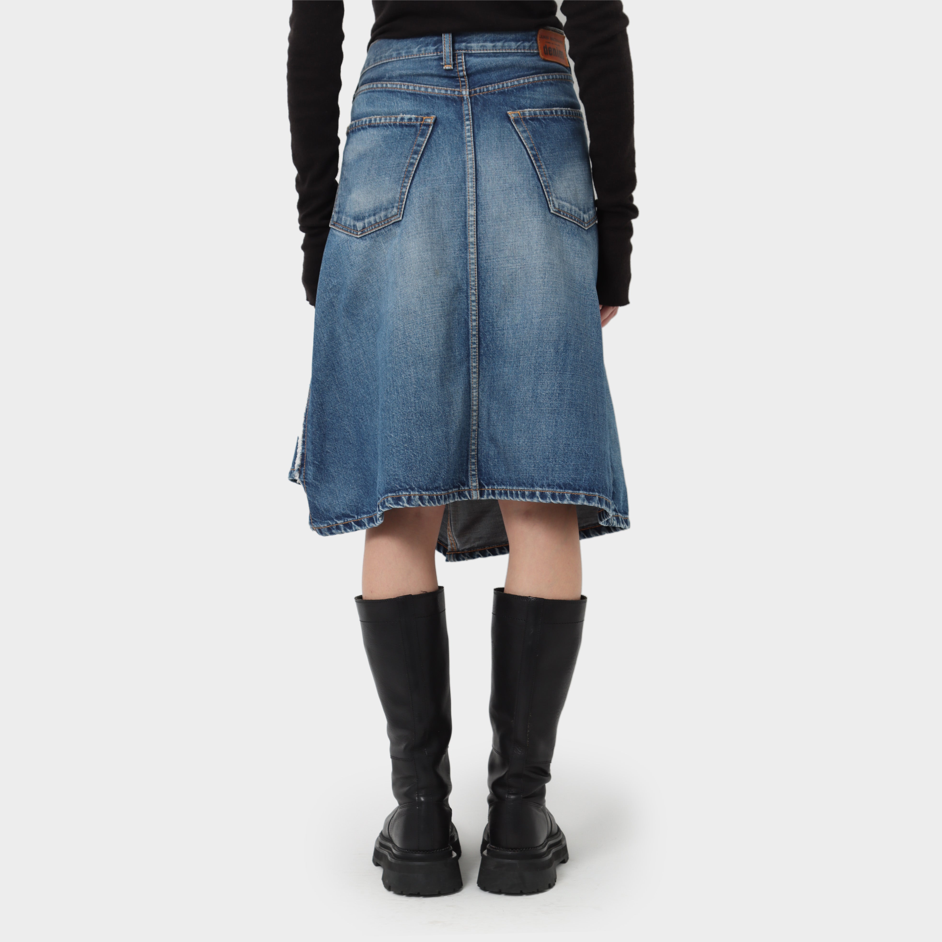 Junya Watanabe Distressed Reworked Denim Skirt – Shop Bruce
