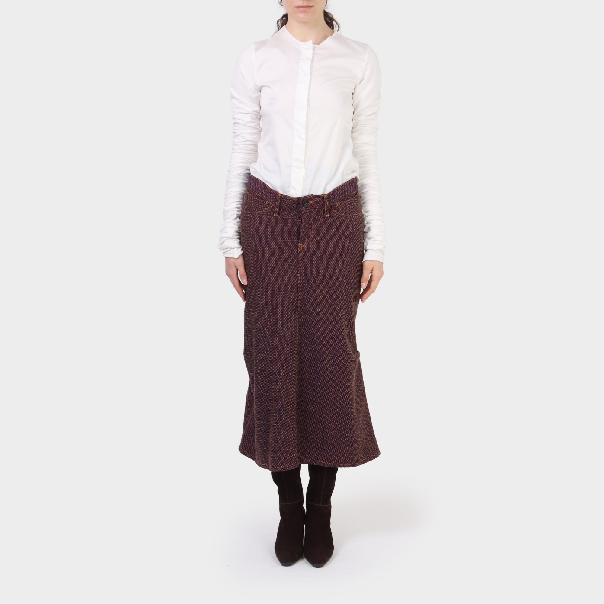 Junya Watanabe Tweed Fishtail Skirt