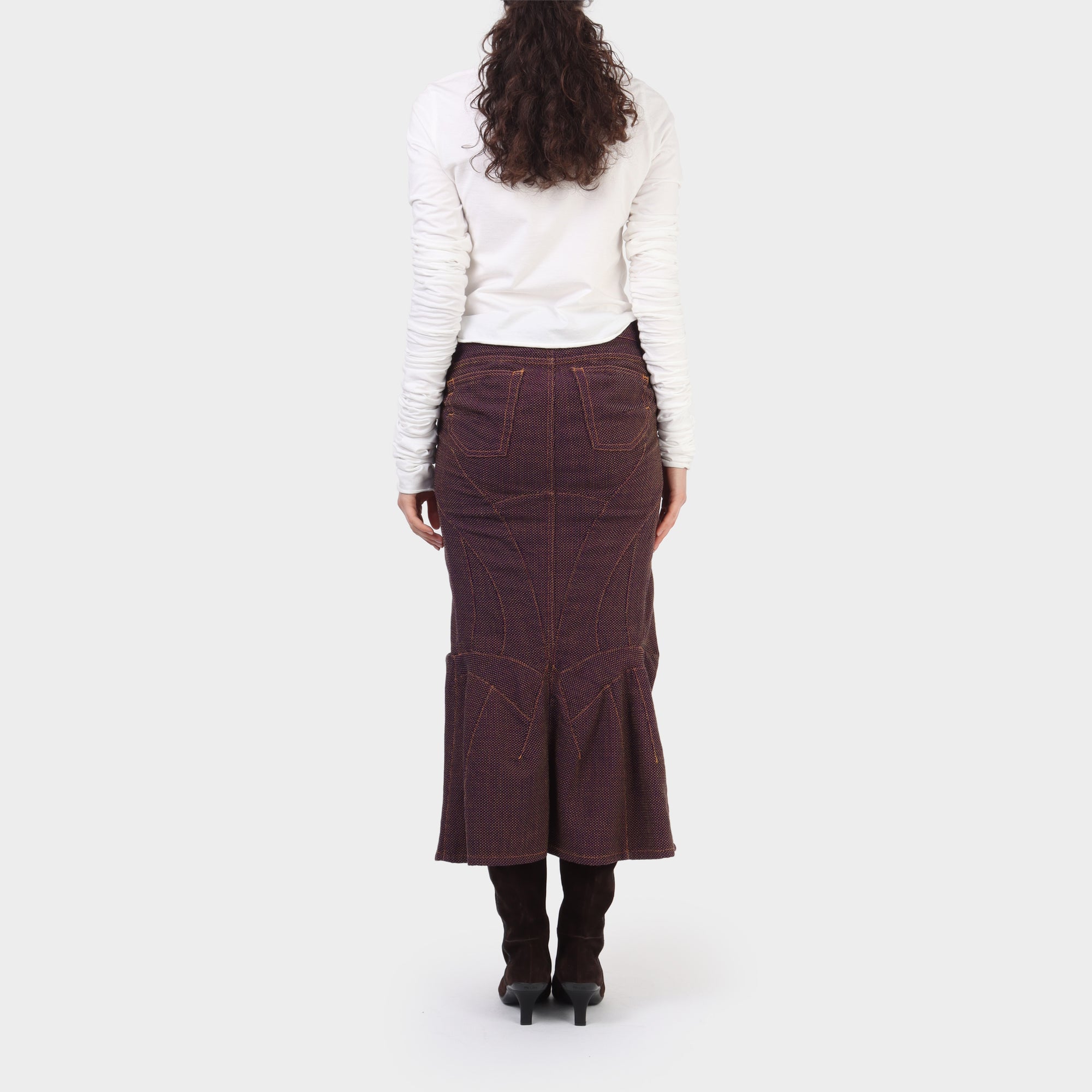 Junya Watanabe Tweed Fishtail Skirt