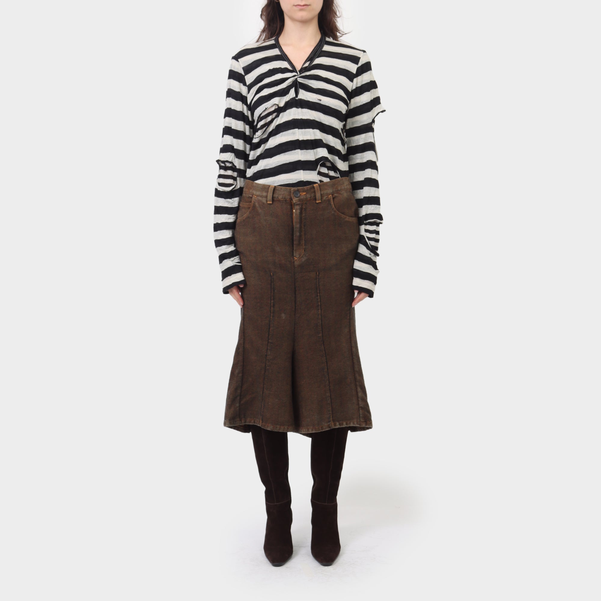 Junya Watanabe Fitted Wool Skort
