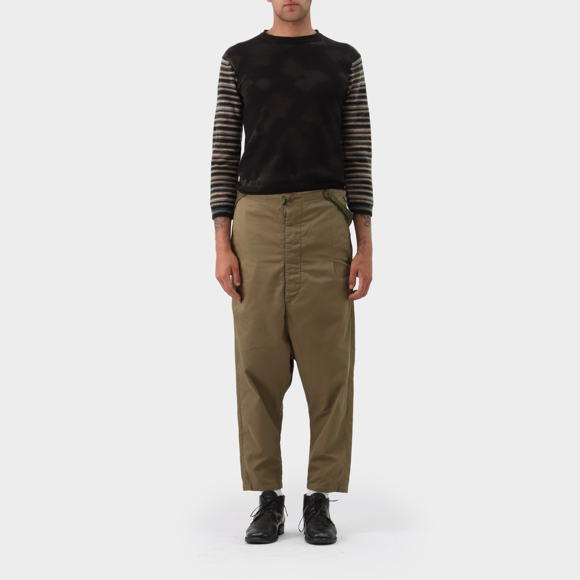 Kapital Drop-Crotch Suspender Trousers