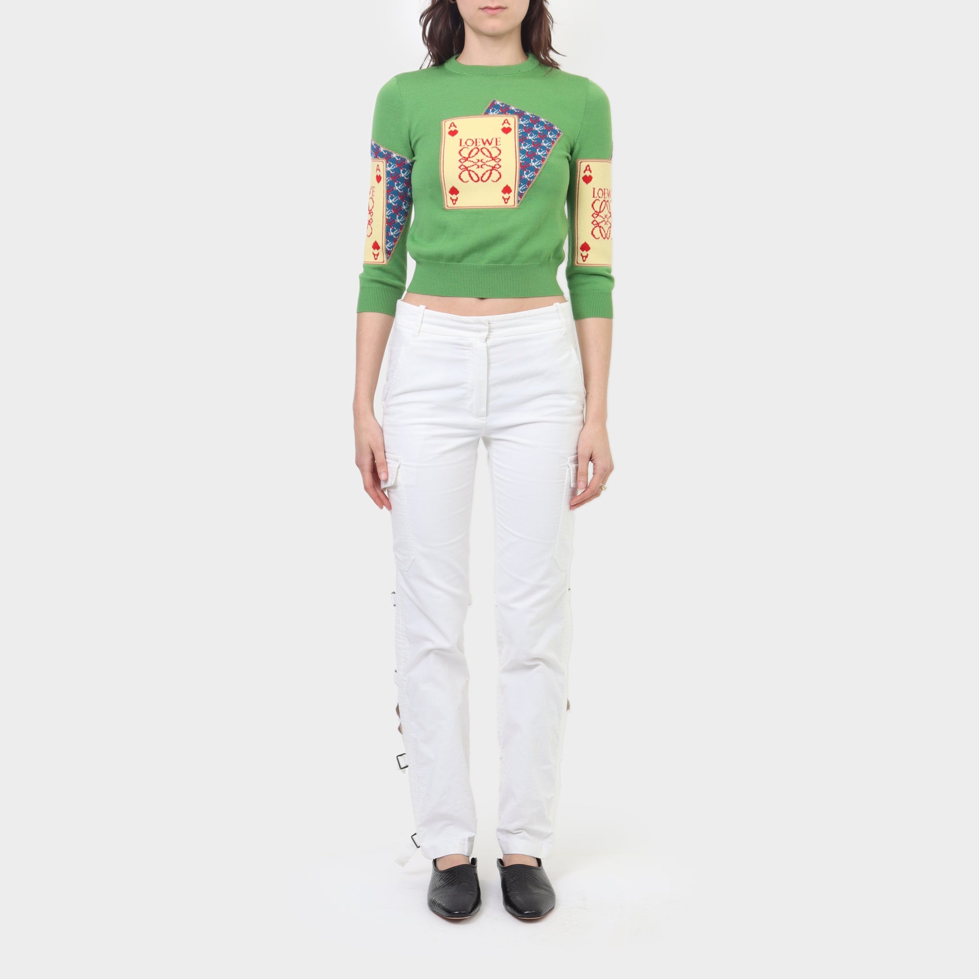 Loewe Cropped Card Sweater