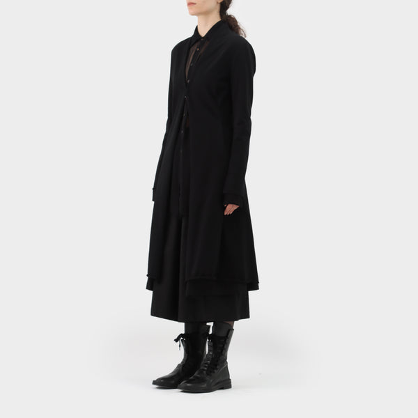 MA+ Long Cotton Open Coat