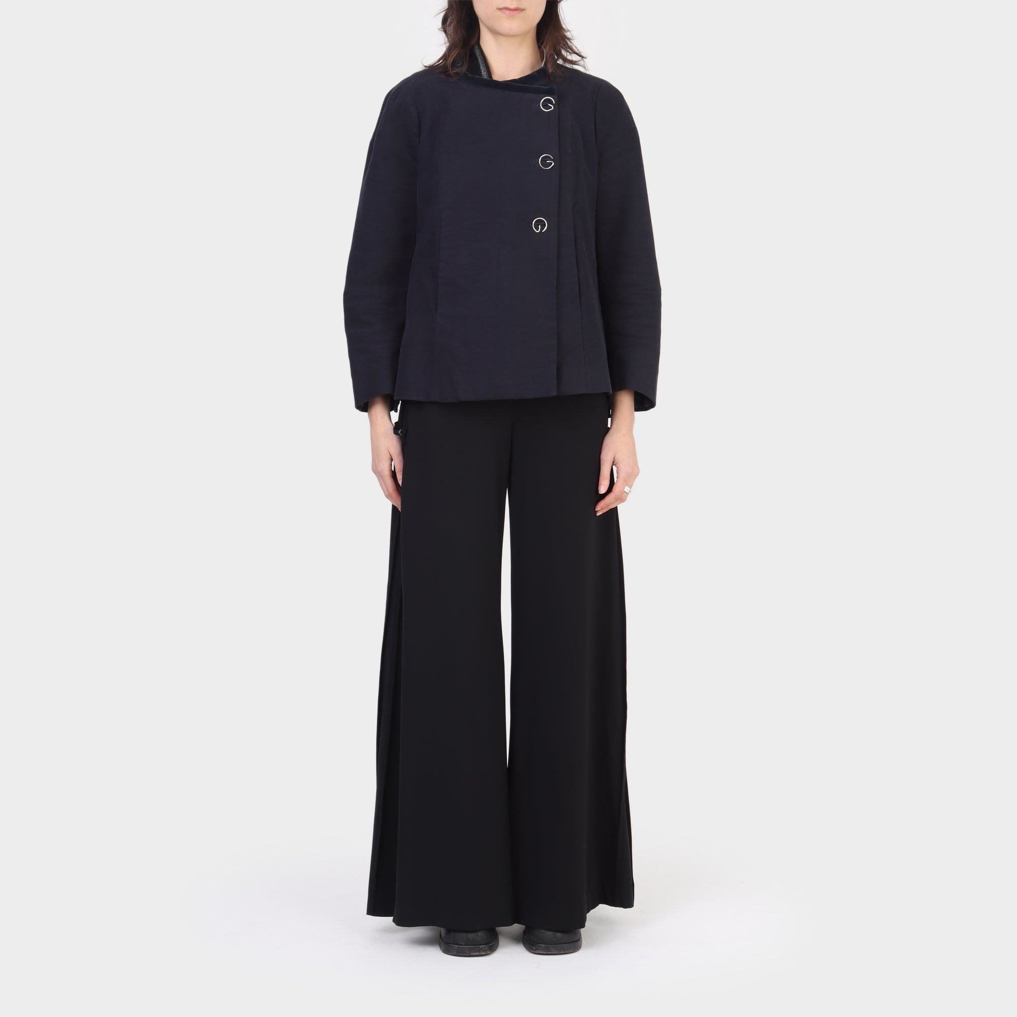 Marithé+François Girbaud Heavy Collarless Cotton Jacket