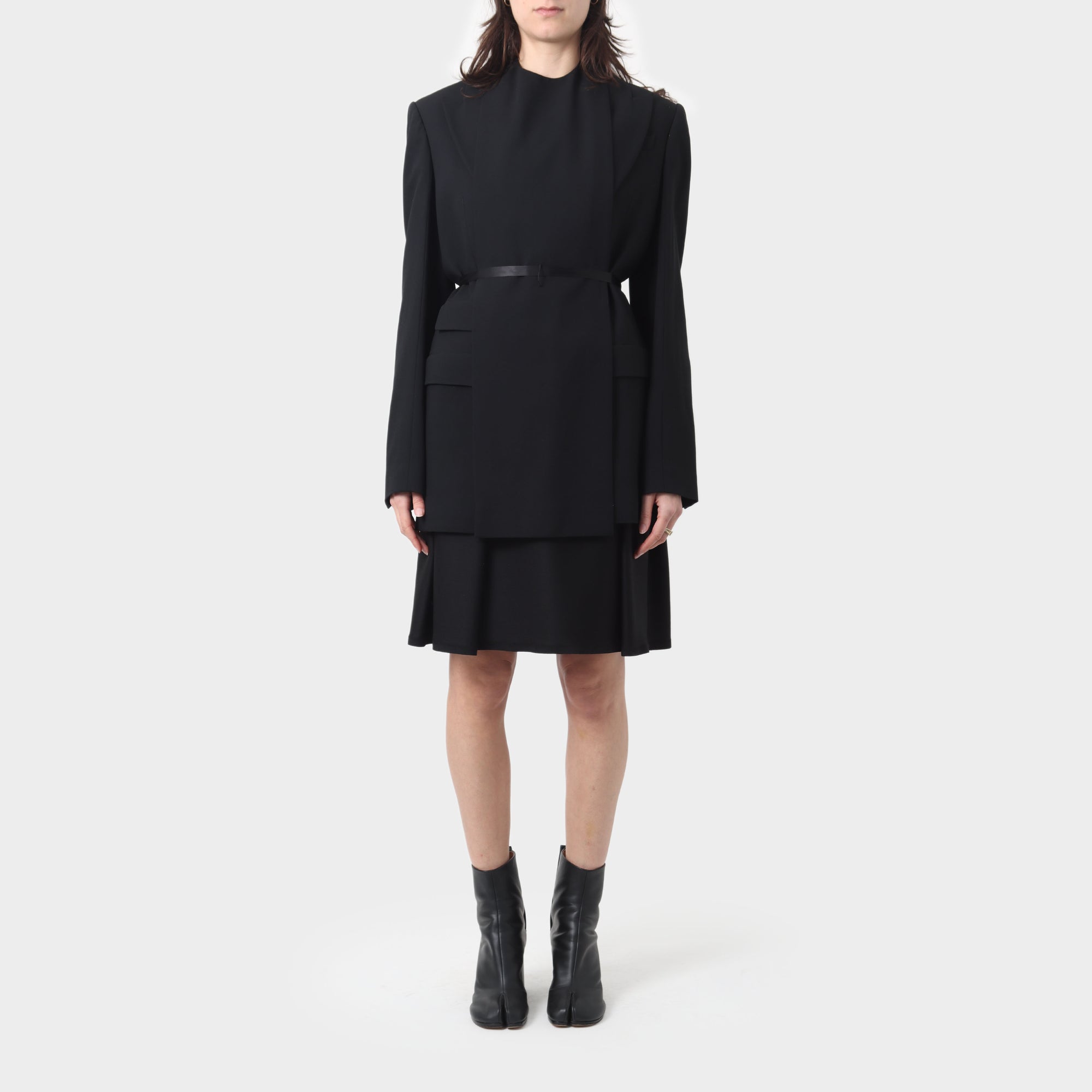 Martin Margiela Wool Cut Edge Bib Blazer
