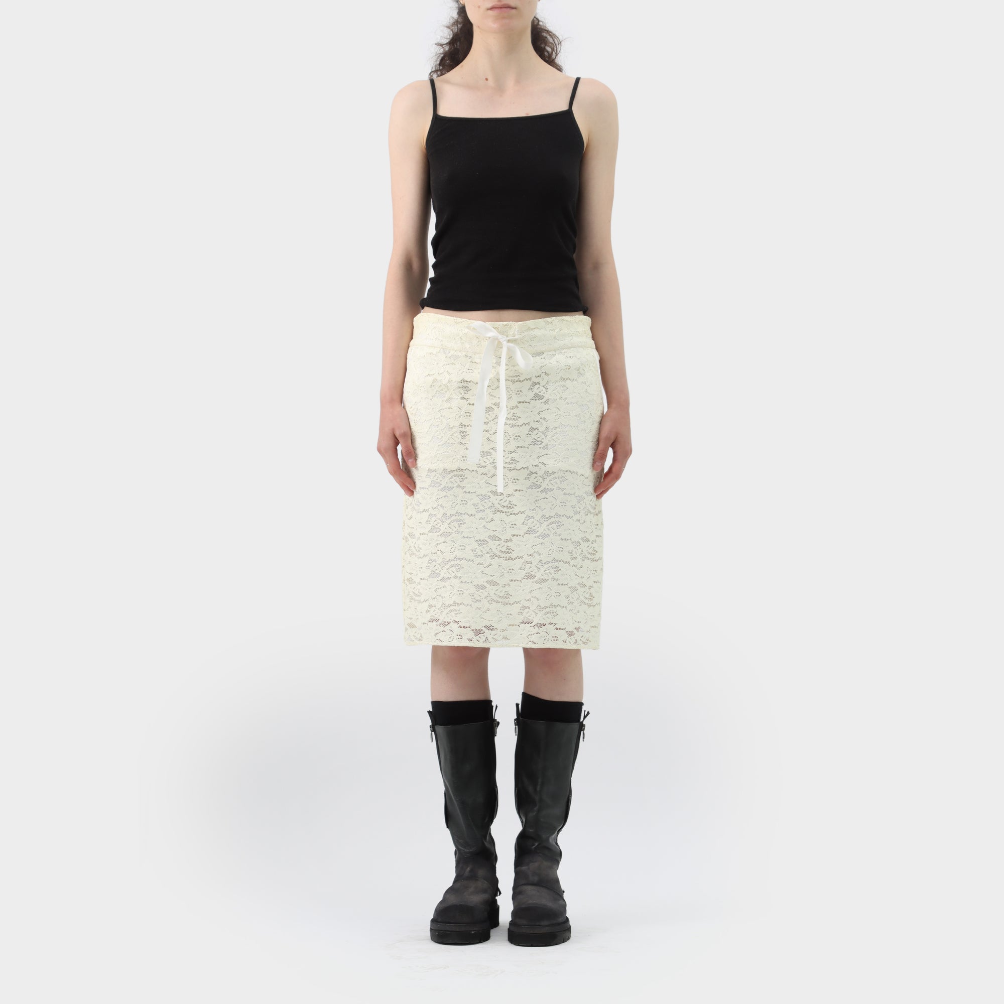 Maison Margiela Coated Lace Skirt